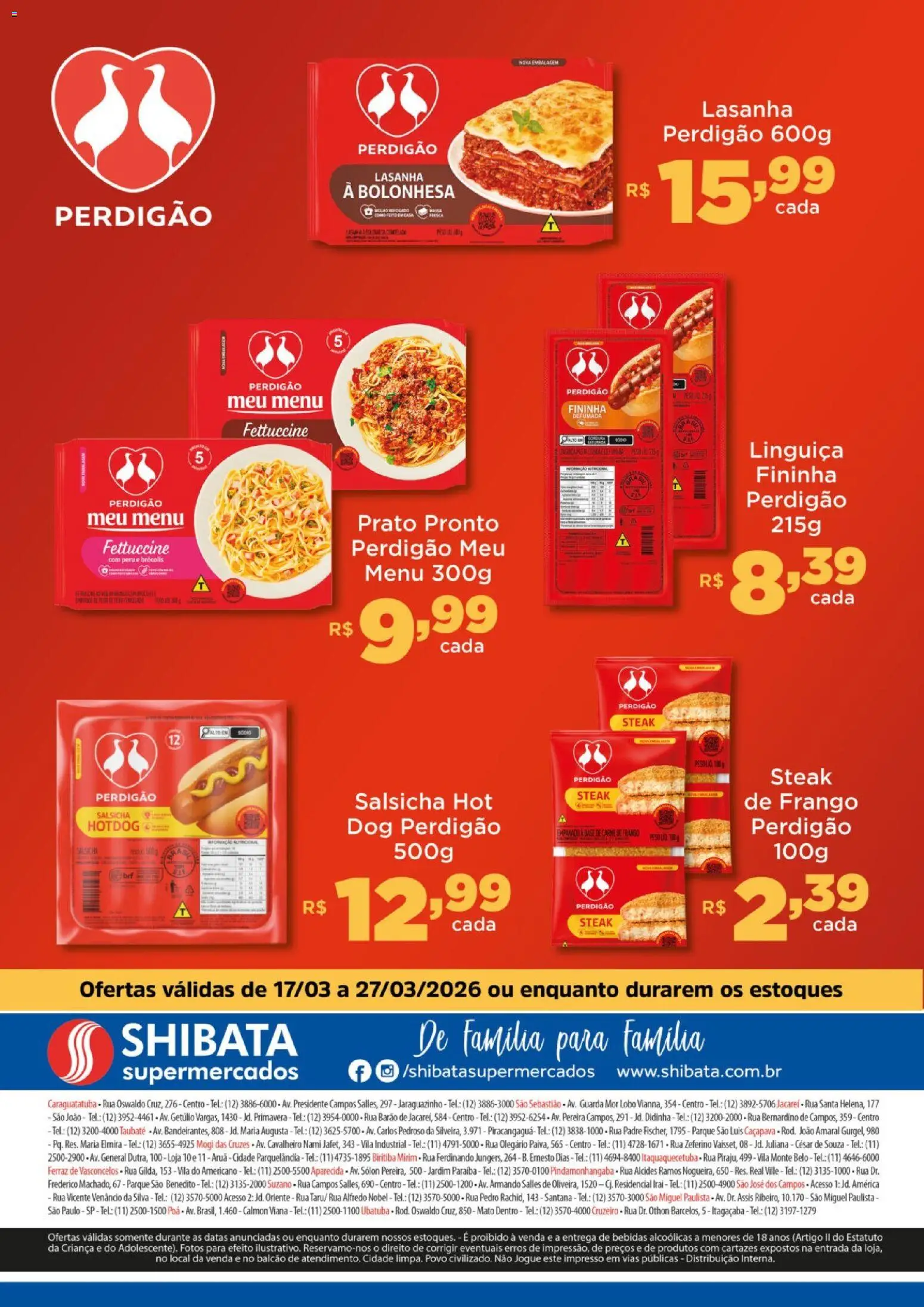Shibata Folheto - válido de 17.03.2026 | Página: 2 | Produtos: Linguiça, Carne de frango, Carne, Frango