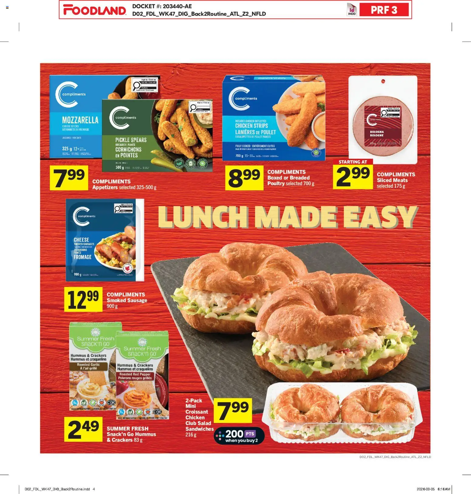 Foodland flyer valid from 19.03.2026 | Page: 9 | Products: Salad, Cheese, Chicken