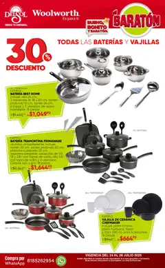 Nuevas ofertas de Del Sol y Woolworth válidas en toda la República Mexicana desde el 24.07.2025. ¡Encuentra las mejores ofertas en Del Sol y Woolworth - Catálogo Llegó el Baratón! | Página: 10