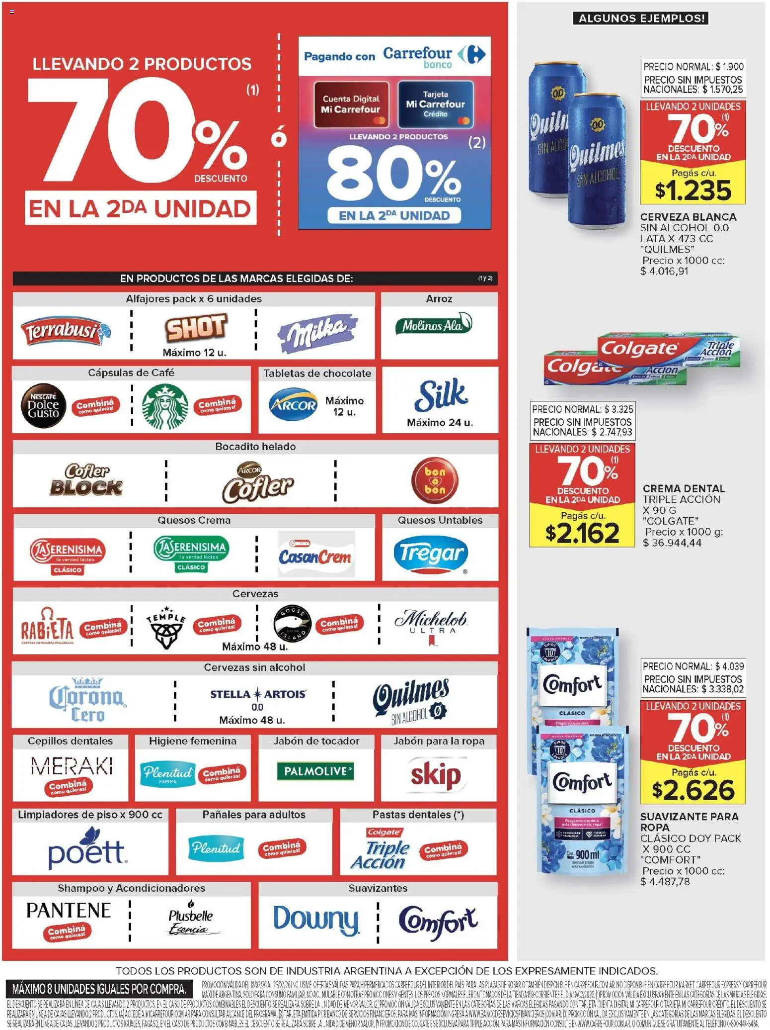 Carrefour ofertas │ válido desde el 18.02.2026 | Página: 7 | Productos: Teléfono, Shampoo, Zapa, Chocolate