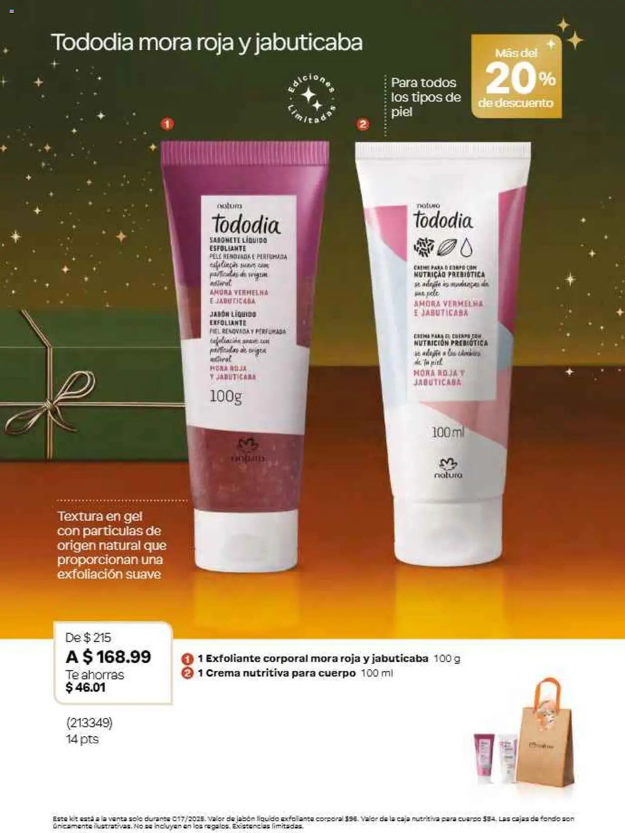 Nuevas ofertas de Natura válidas en toda la República Mexicana desde el 22.11.2025. ¡Encuentra las mejores ofertas en Natura campaña 17 2025! | Página: 42 | Productos: Crema, Exfoliante corporal, Té, Caja