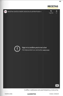 Vista previa de Coliflor rostizada con parmesano y cúrcuma, Roasted cauliflower with parmesan and turmeric., nuevo folleto de la tienda, válido en México a partir del 01.01.2026 | Página: 65