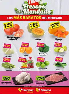Vista previa de Soriana - Frescos del Mandado Mercado: Ver, Tab, Chis, Camp, Yuc y Q. Roo, nuevo folleto de la tienda, válido en México a partir del 12.11.2025