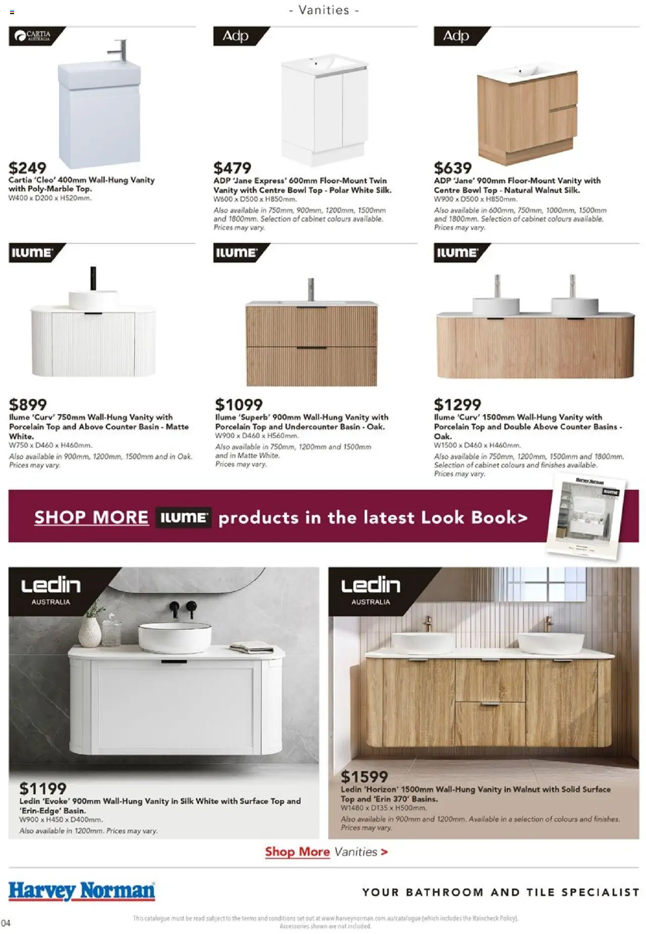 Harvey Norman catalogue - valid from 09.07.2025 | Page: 4 | Products: Cabinet, Accessories, Bathroom