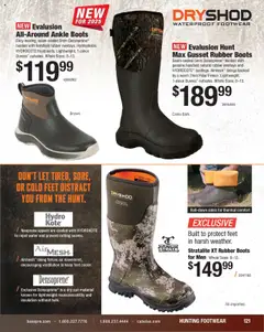Preview of Cabela's weekly ads valid from 11.08.2025 | Page: 121 | Products: Suit, Water, Boots