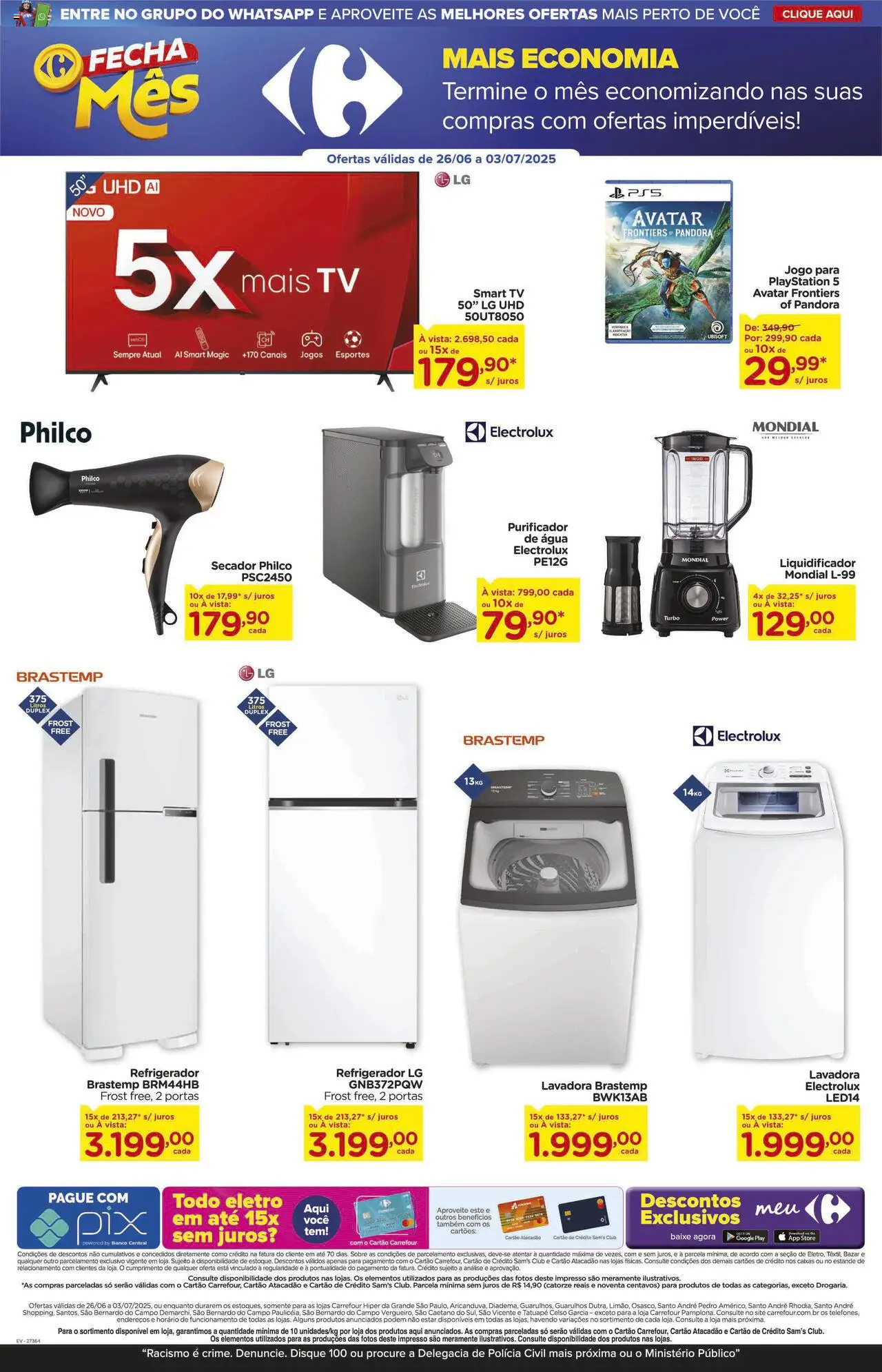 Carrefour Folheto - válido de 26.06.2025 | Página: 11 | Produtos: Secador, smart TV, Purificador, Playstation 5