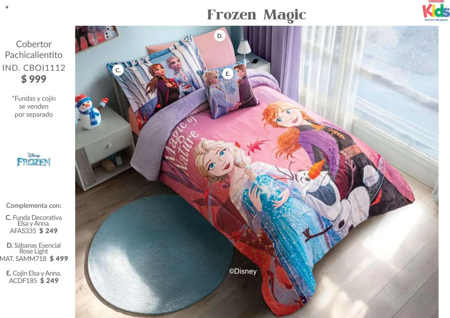 Nuevas ofertas de Colchas Concord válidas en toda la República Mexicana desde el 01.02.2026. ¡Encuentra las mejores ofertas en Colchas Concord catálogo Kids! | Página: 63 | Productos: Cobertor, Funda, Sabanas