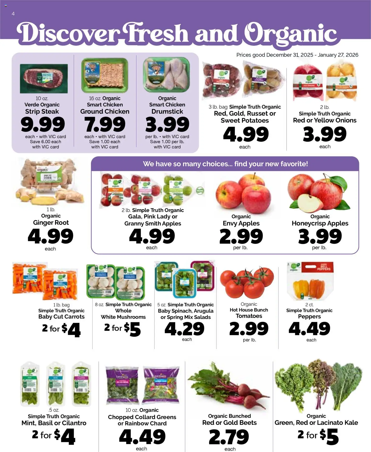 Harris Teeter Monthly Ad - valid from 31.12.2025 | Page: 4 | Products: Peppers, Ginger, Apples, Potatoes