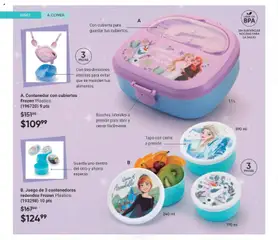Vista previa de B. Juego de 3 contenedores redondos Frozen Plástico., Juego de 3 contenedores redondos Frozen Plástico. Guarda uno dentro del otro y ahorra espacio., nuevo folleto de la tienda, válido en México a partir del 07.11.2025 | Página: 190