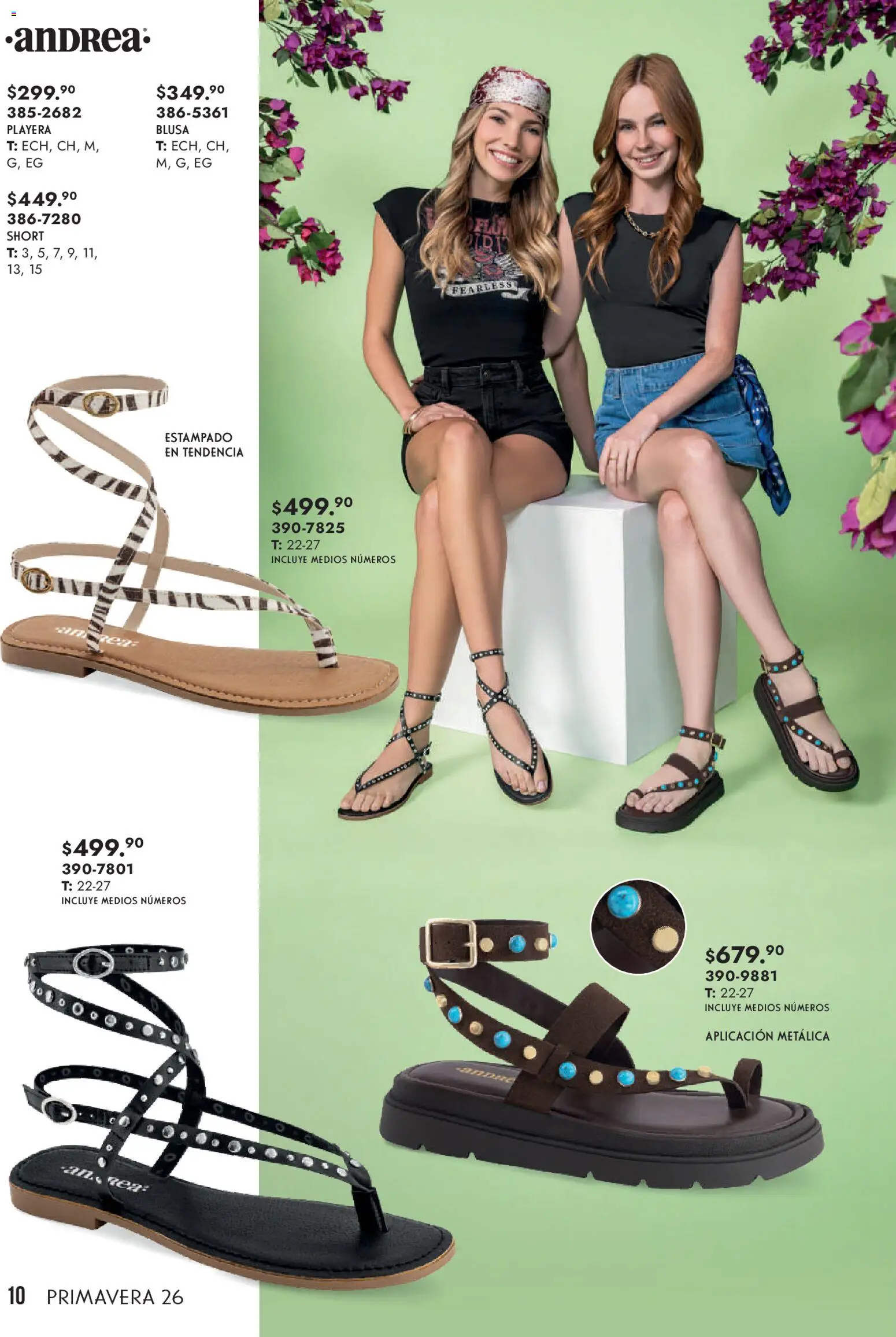 Nuevas ofertas de Andrea válidas en toda la República Mexicana desde el 22.03.2026. ¡Encuentra las mejores ofertas en Andrea catálogo Lo más top! | Página: 10 | Productos: Blusa, Playera, Short
