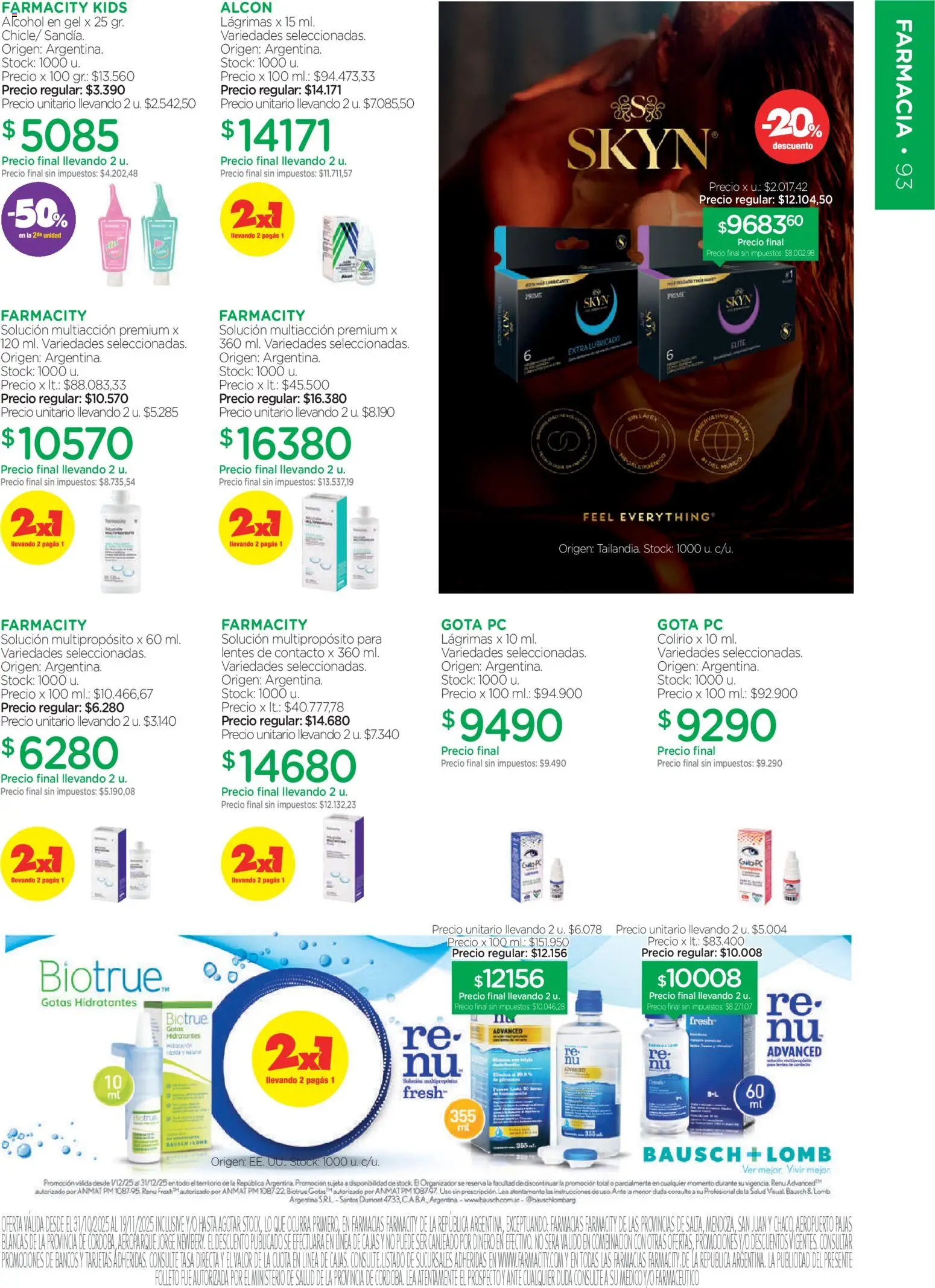 Farmacity catálogo │ válido desde el 30.10.2025 | Página: 93 | Productos: Organizador, Alcohol en gel