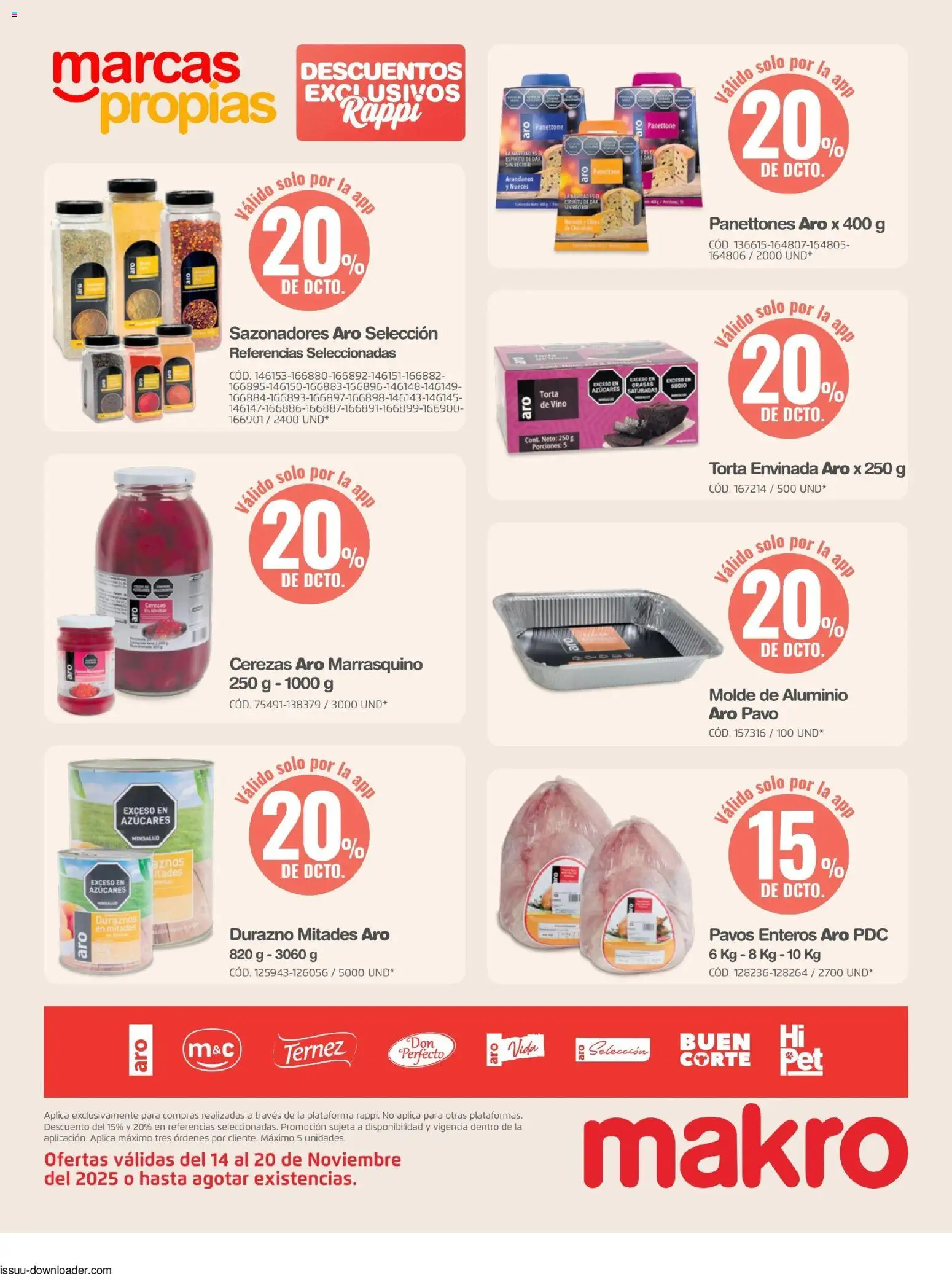 Makro revista - valida desde el 14.11.2025 | Página: 9 | Productos: Nueces, Molde, Harina, Durazno