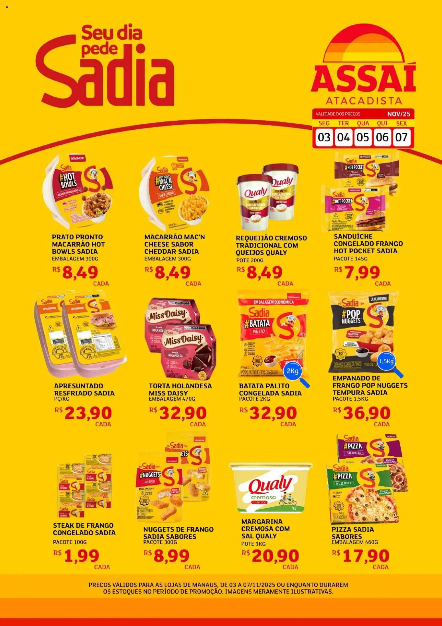 Assaí Atacadista Folheto - válido de 03.11.2025 | Página: 1 | Produtos: Macarrão, Carne, Batata, Sal