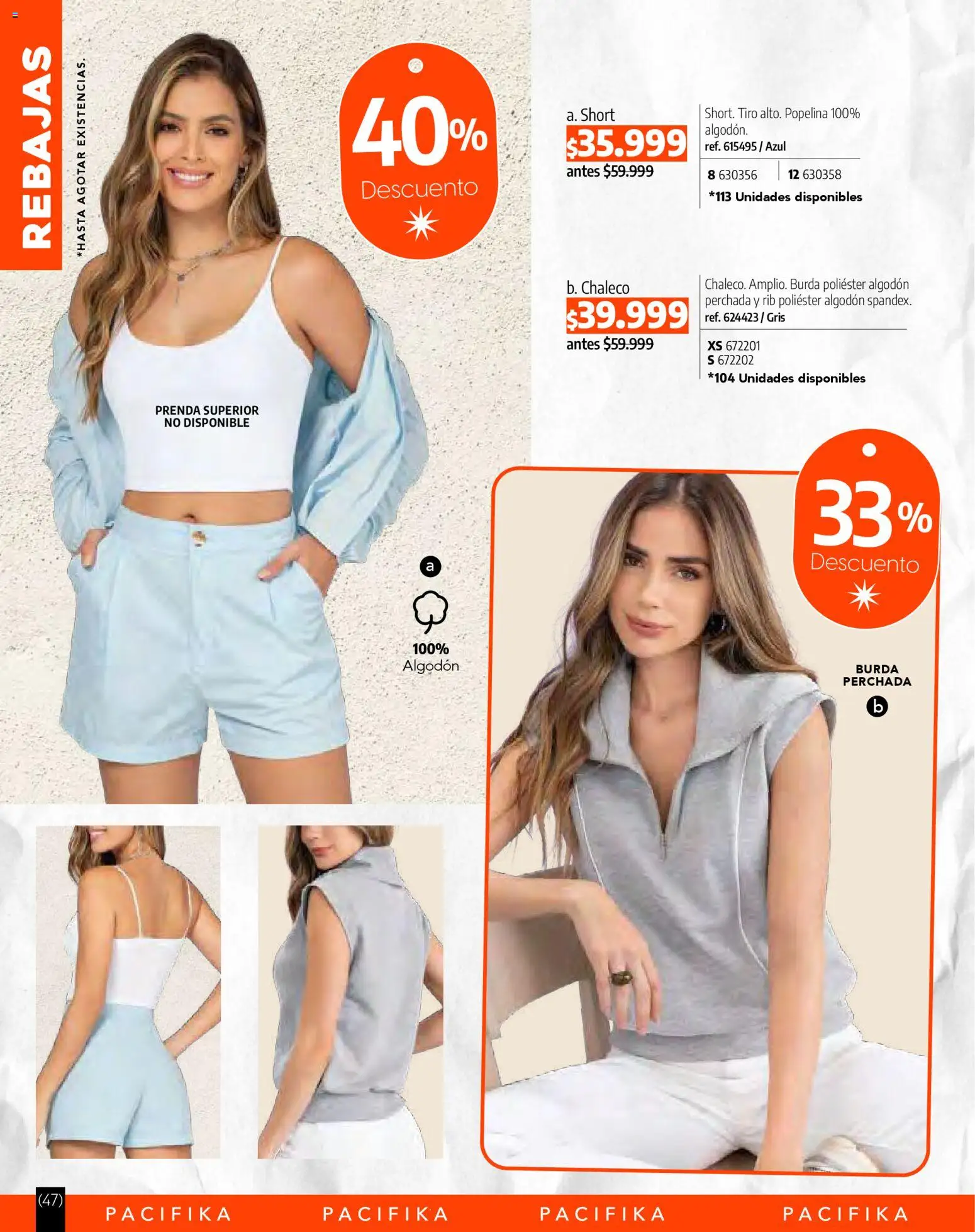 Pacifika revista - valida desde el 01.03.2026 | Página: 270 | Productos: Algodón, Short, Chaleco