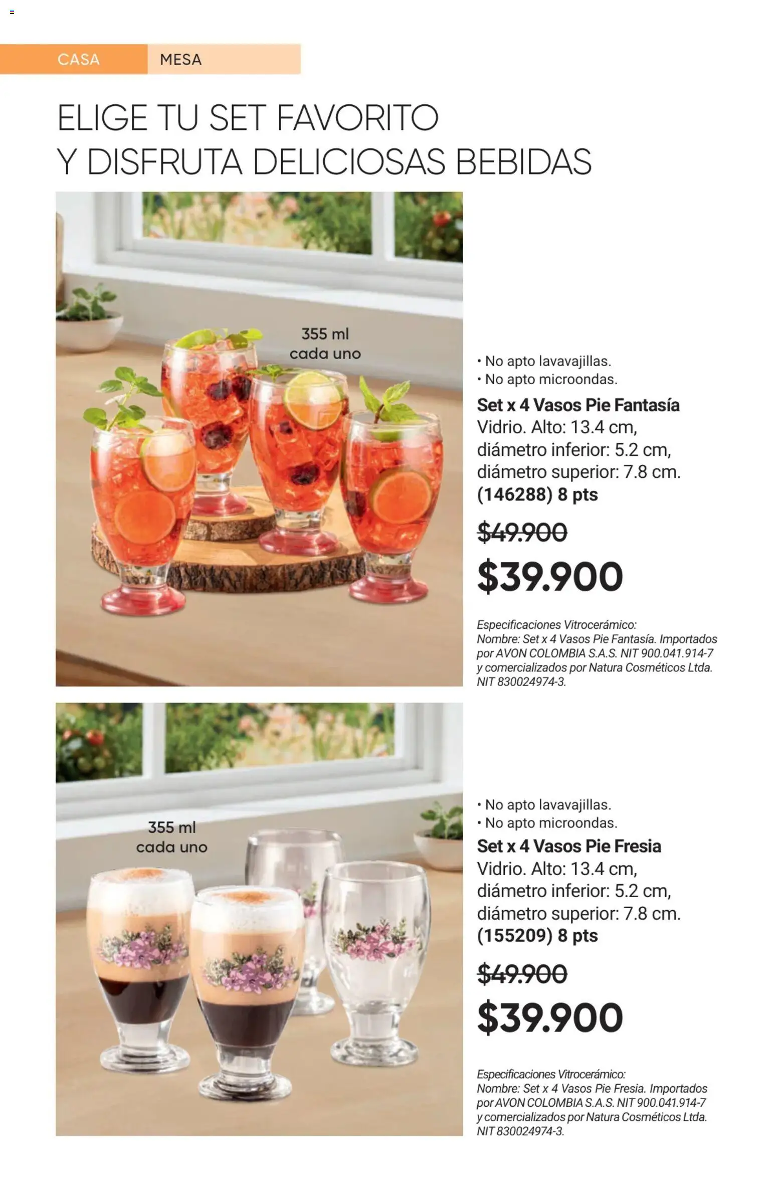Avon revista - valida desde el 02.01.2026 | Página: 46 | Productos: Vasos, Mesa