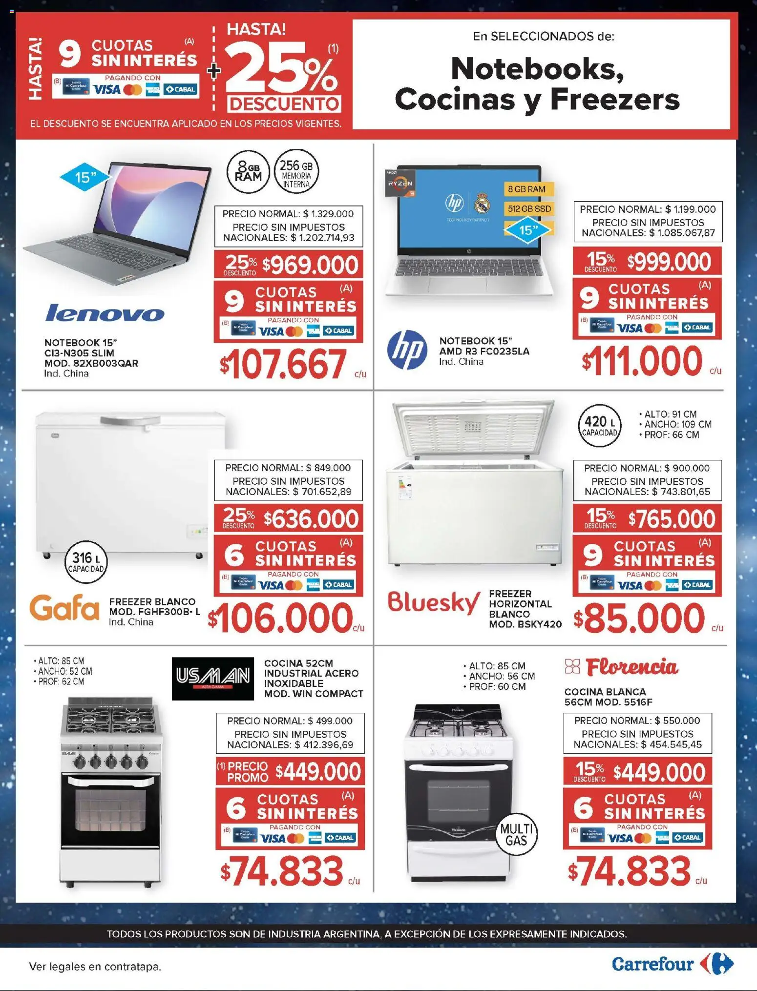 Carrefour ofertas │ válido desde el 03.02.2026 | Página: 29 | Productos: Cocina, Freezer, Notebook