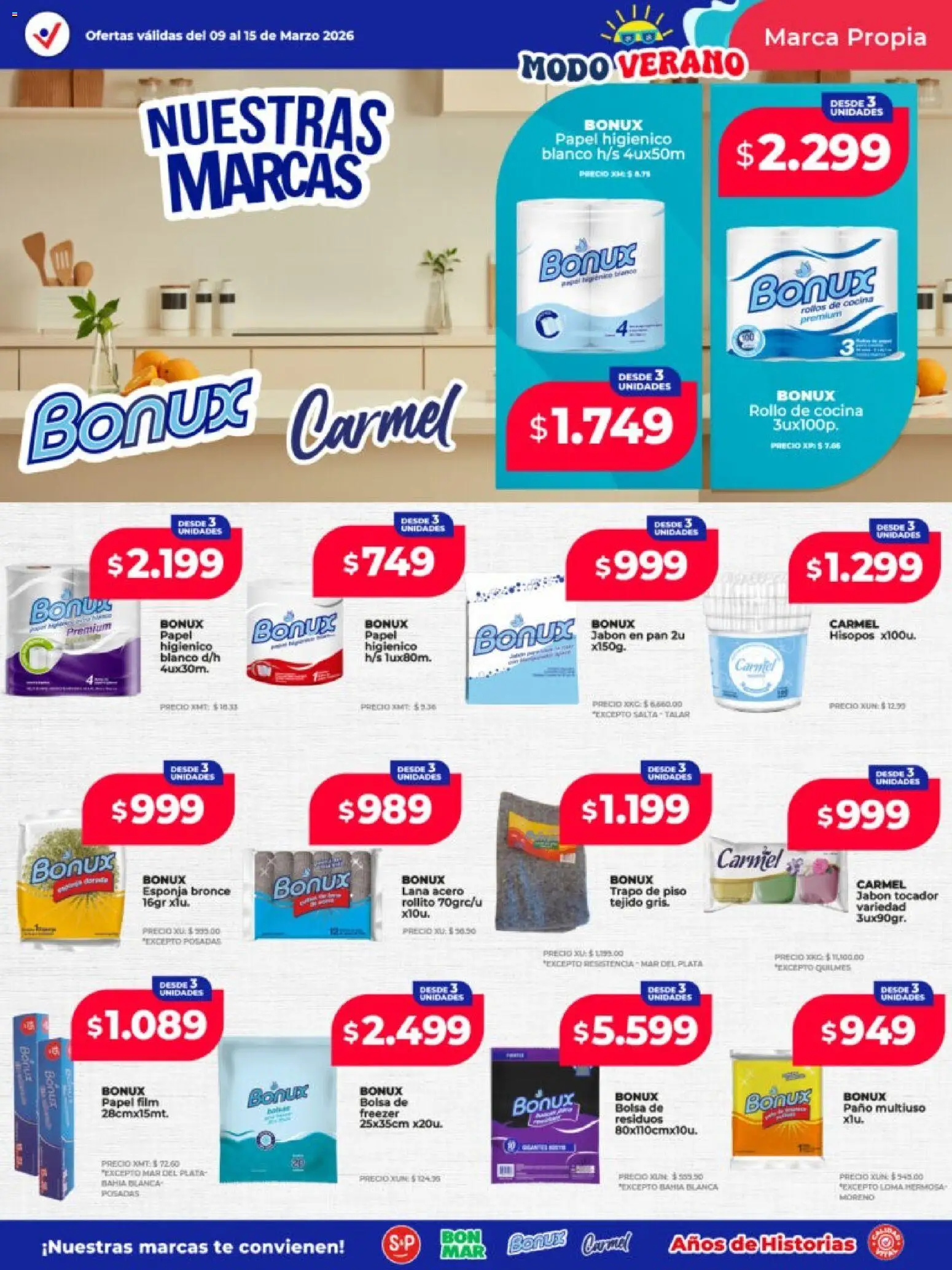 Vital - Especial nuestras marcas │ válido desde el 09.03.2026 | Página: 2 | Productos: Trapo de piso, Papel higiénico, Jabón, Esponja