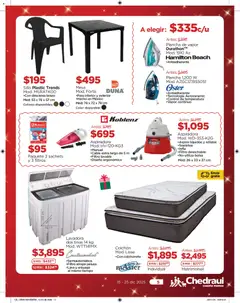 Vista previa de Chedraui folleto Delicias navideñas, nuevo folleto de la tienda, válido en México a partir del 15.12.2025 | Página: 16 | Productos: Bolsa, Silla, Lavadora, Plancha