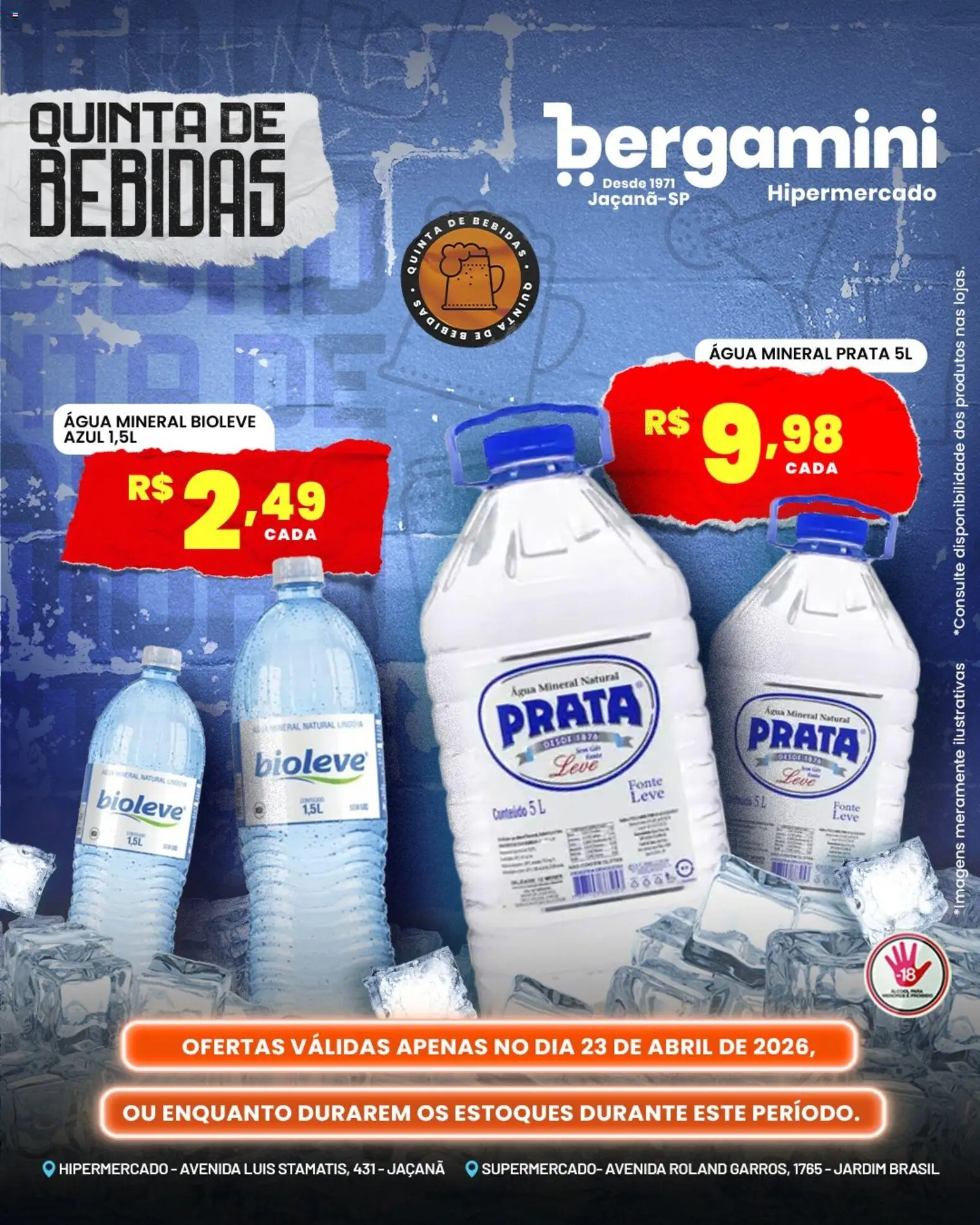 Supermercado Bergamini Folheto - válido de 23.04.2026 | Página: 15 | Produtos: Água mineral, Tinta