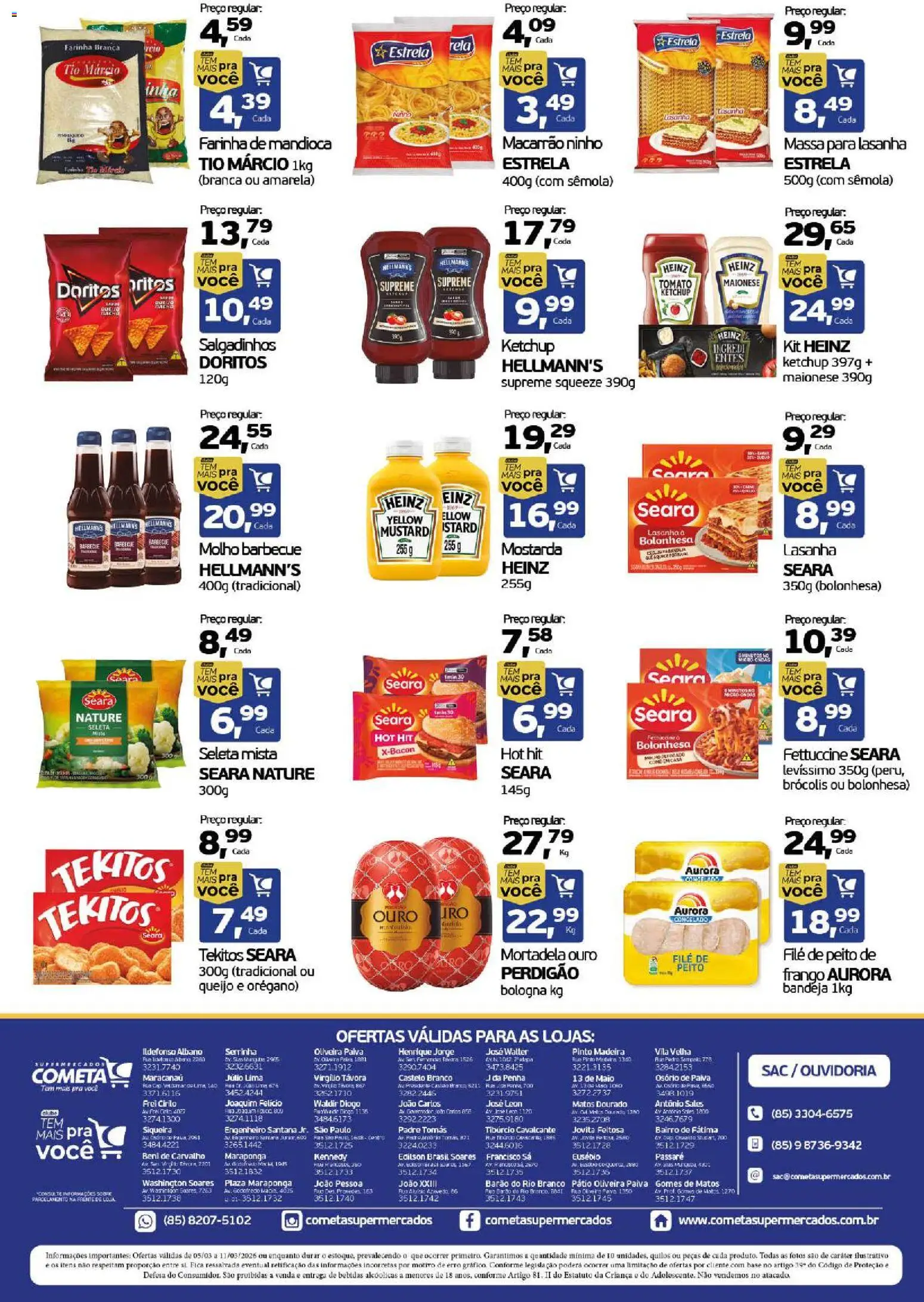 Cometa Supermercados Folheto - válido de 05.03.2026 | Página: 2 | Produtos: Base, Lasanha, Brócolis, Orégano