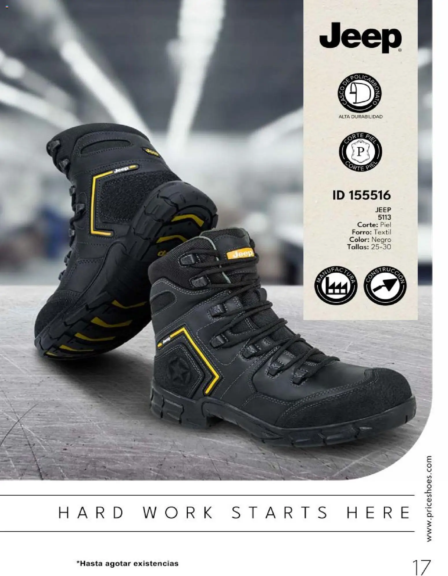 Nuevas ofertas de Price Shoes válidas en toda la República Mexicana desde el 30.12.2025. ¡Encuentra las mejores ofertas en Price Shoes catálogo Trabajo y Servicio! | Página: 17 | Productos: Té