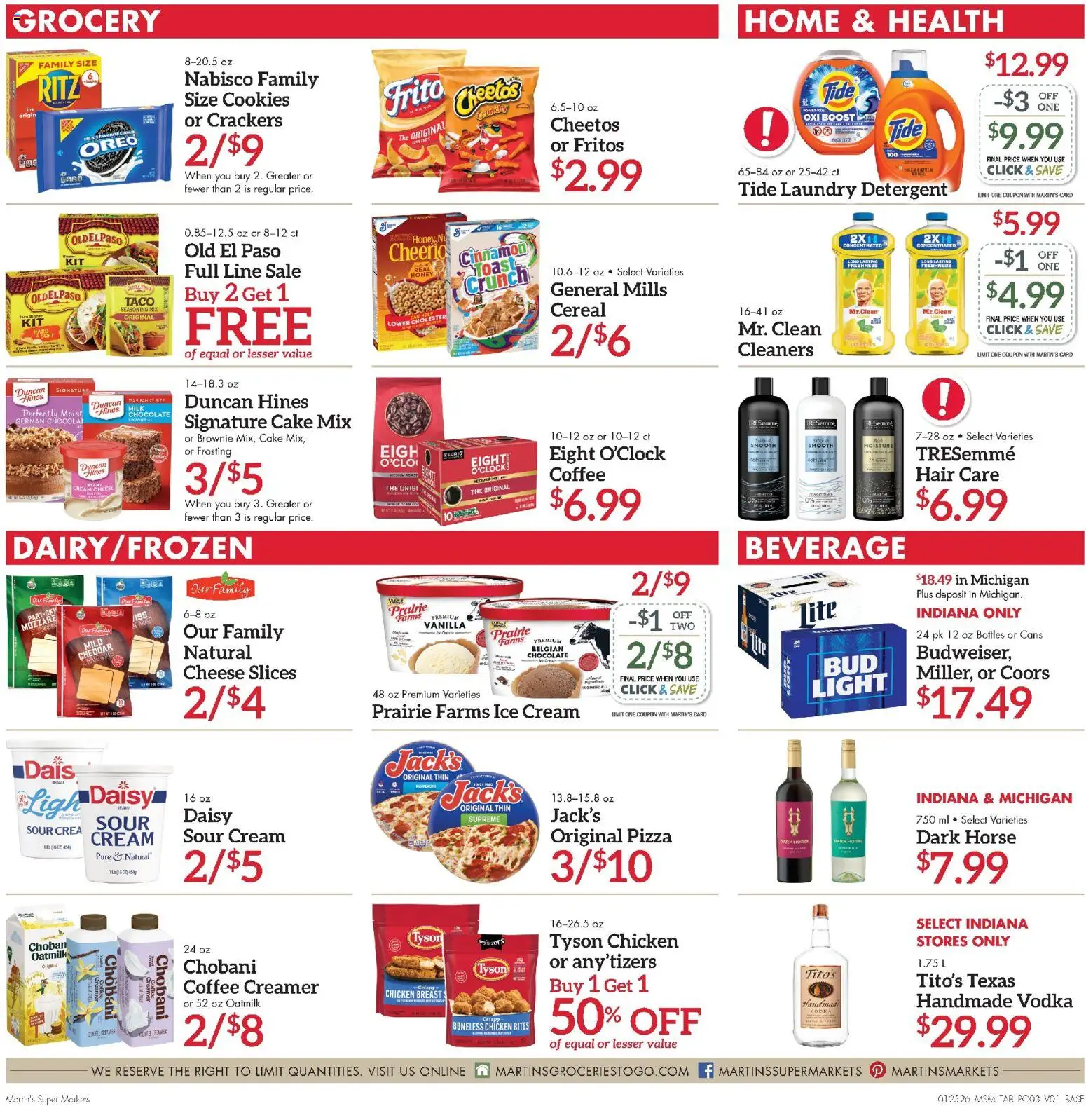 Martin’s Weekly Ad - valid from 25.01.2026 | Page: 3 | Products: Chocolate, Sour cream, Cream, Ice cream