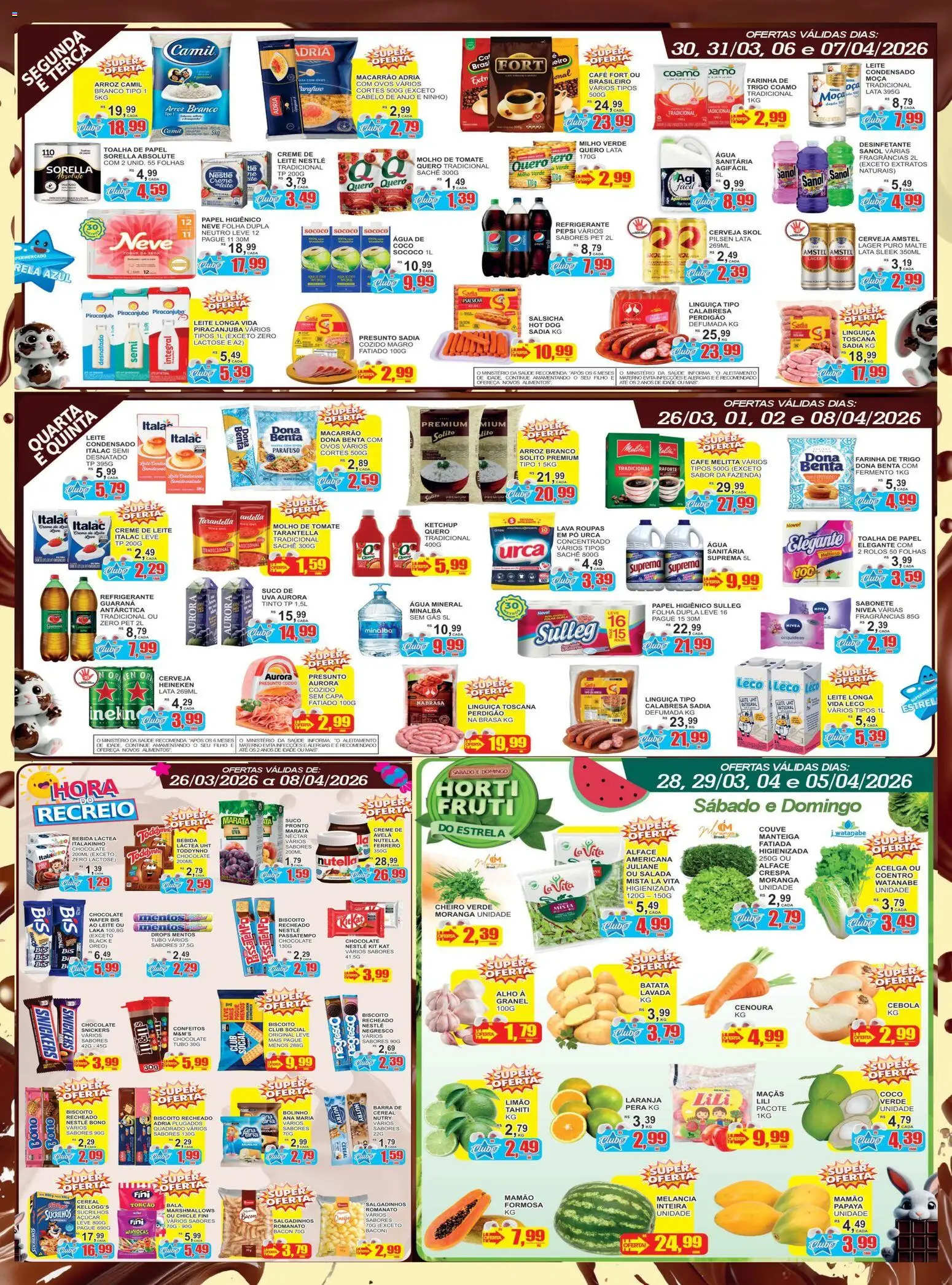 Estrela Azul Folheto - válido de 26.03.2026 | Página: 2 | Produtos: Cebola, Milho verde, Farinha de trigo, Ovos