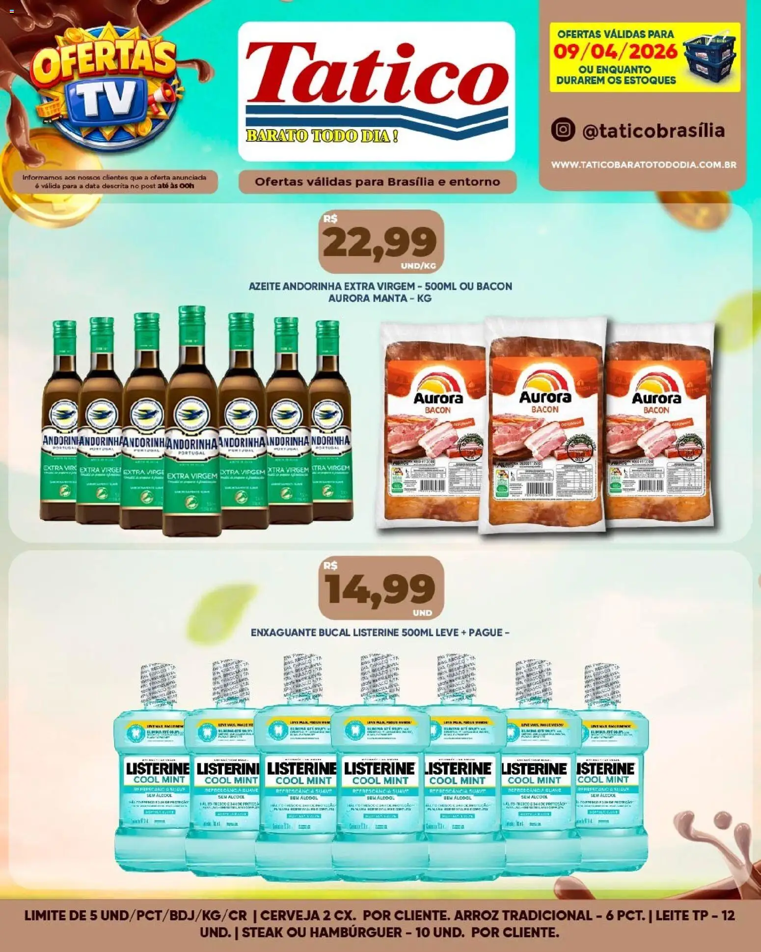 Tatico Folheto - válido de 09.04.2026 | Página: 13 | Produtos: Leite, Cerveja, Arroz, Azeite