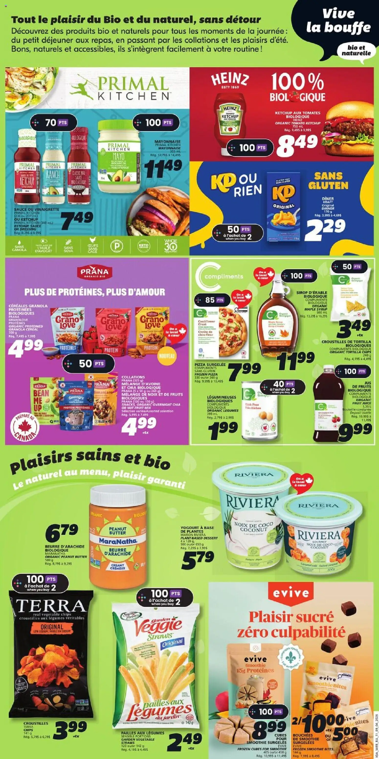 IGA flyer valid from 09.04.2026 | Page: 14 | Products: Chips, Ketchup, Butter, Juice