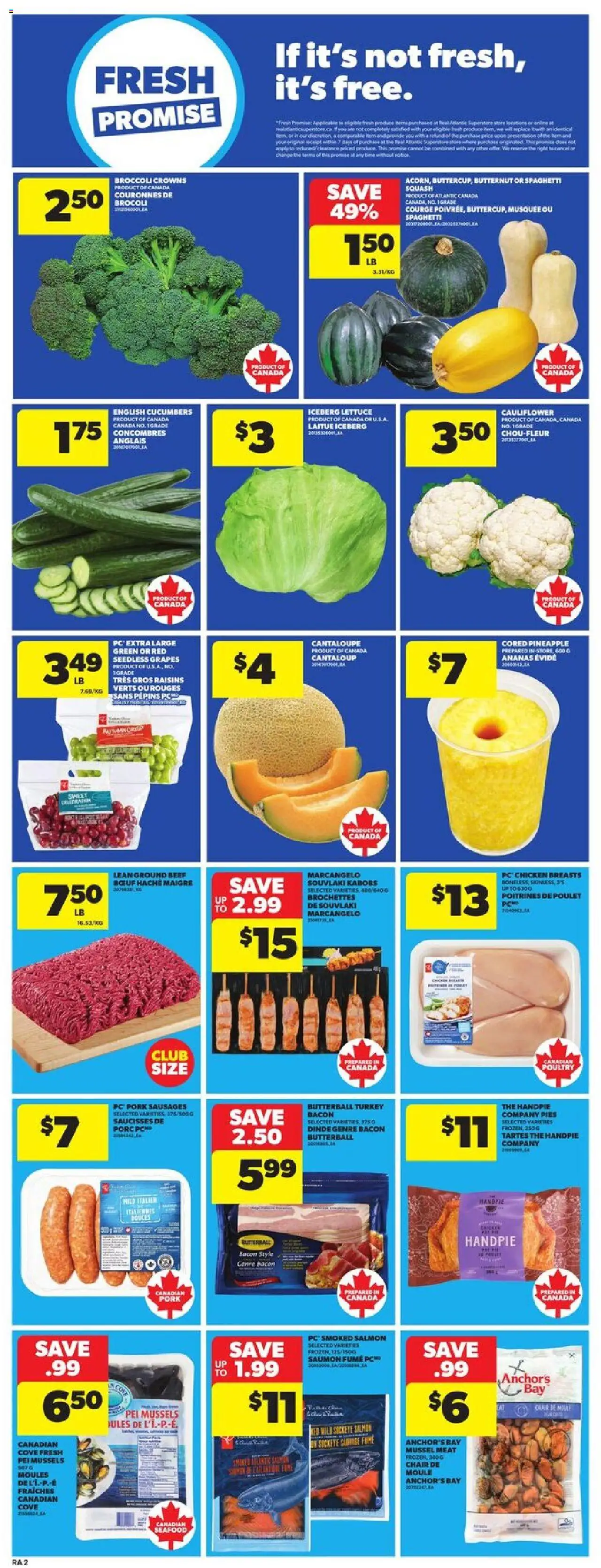 Atlantic Superstore flyer valid from 18.09.2025 | Page: 5 | Products: Chicken breasts, PC, Chicken, Pork