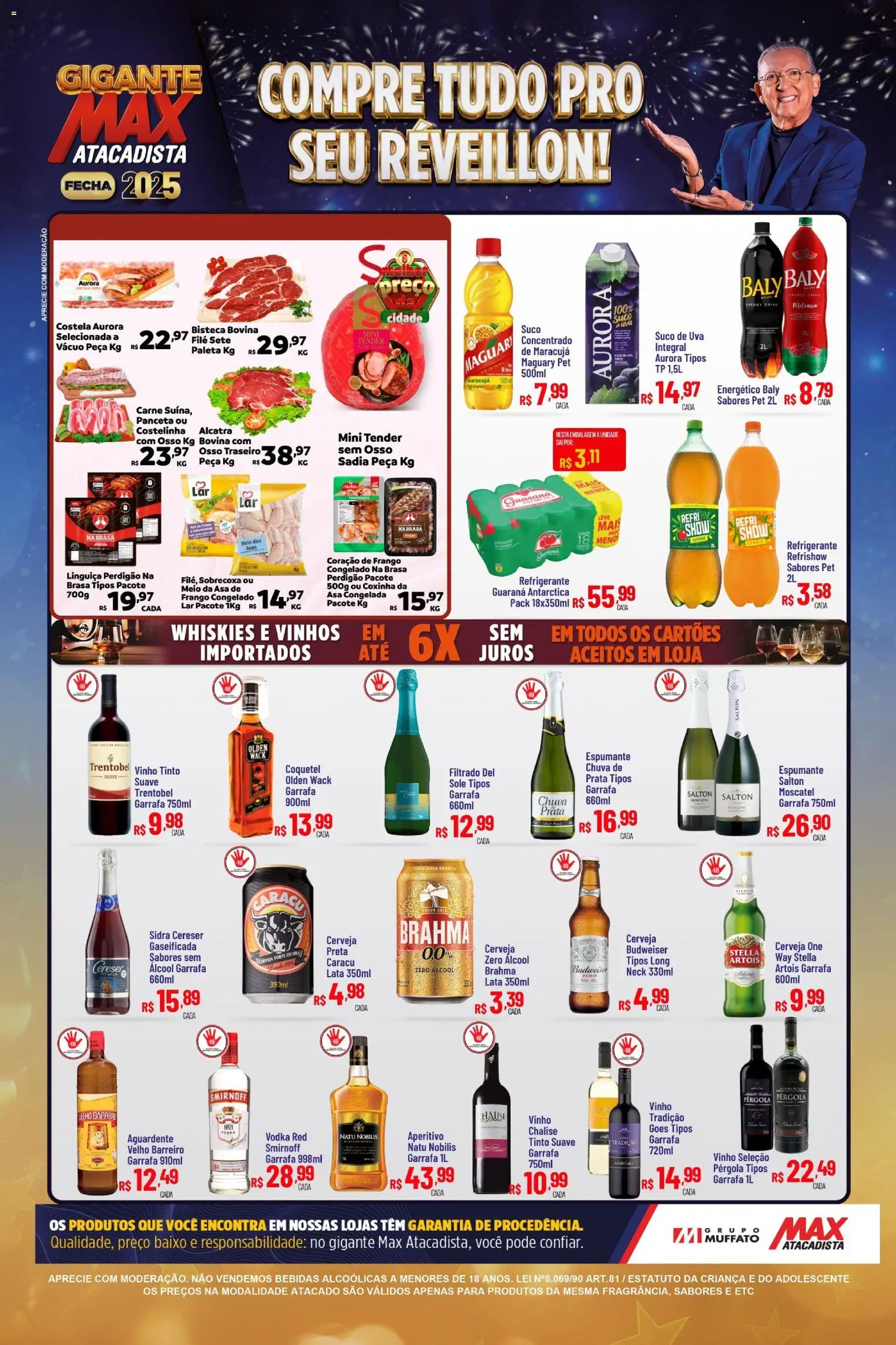 Max Atacadista Folheto - válido de 26.12.2025 | Página: 3 | Produtos: Maracujá, Guaraná, Espumante, Frango