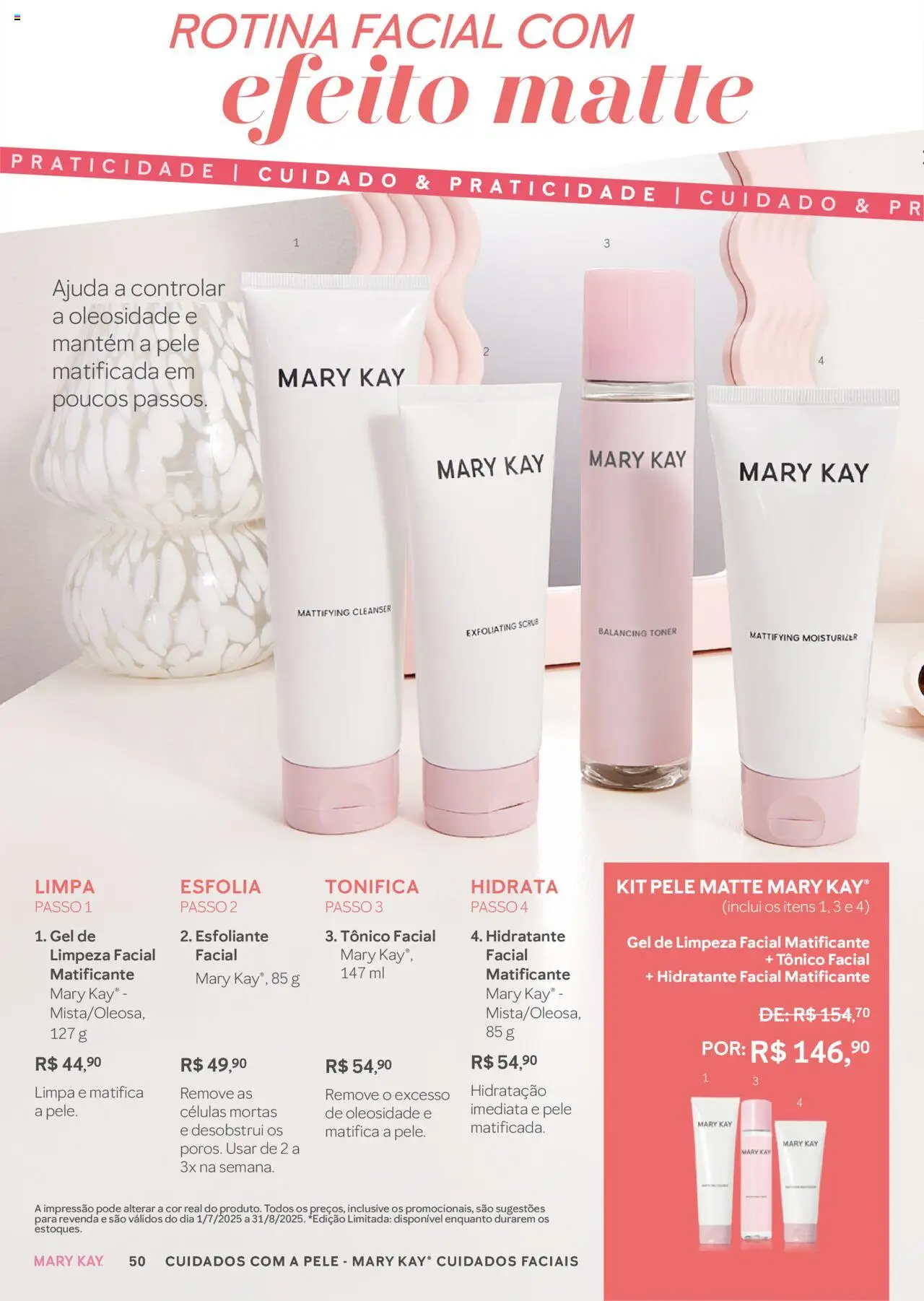 Mary Kay Folheto - válido de 01.07.2025 | Página: 50 | Produtos: Tônico, Gel de limpeza, Toner