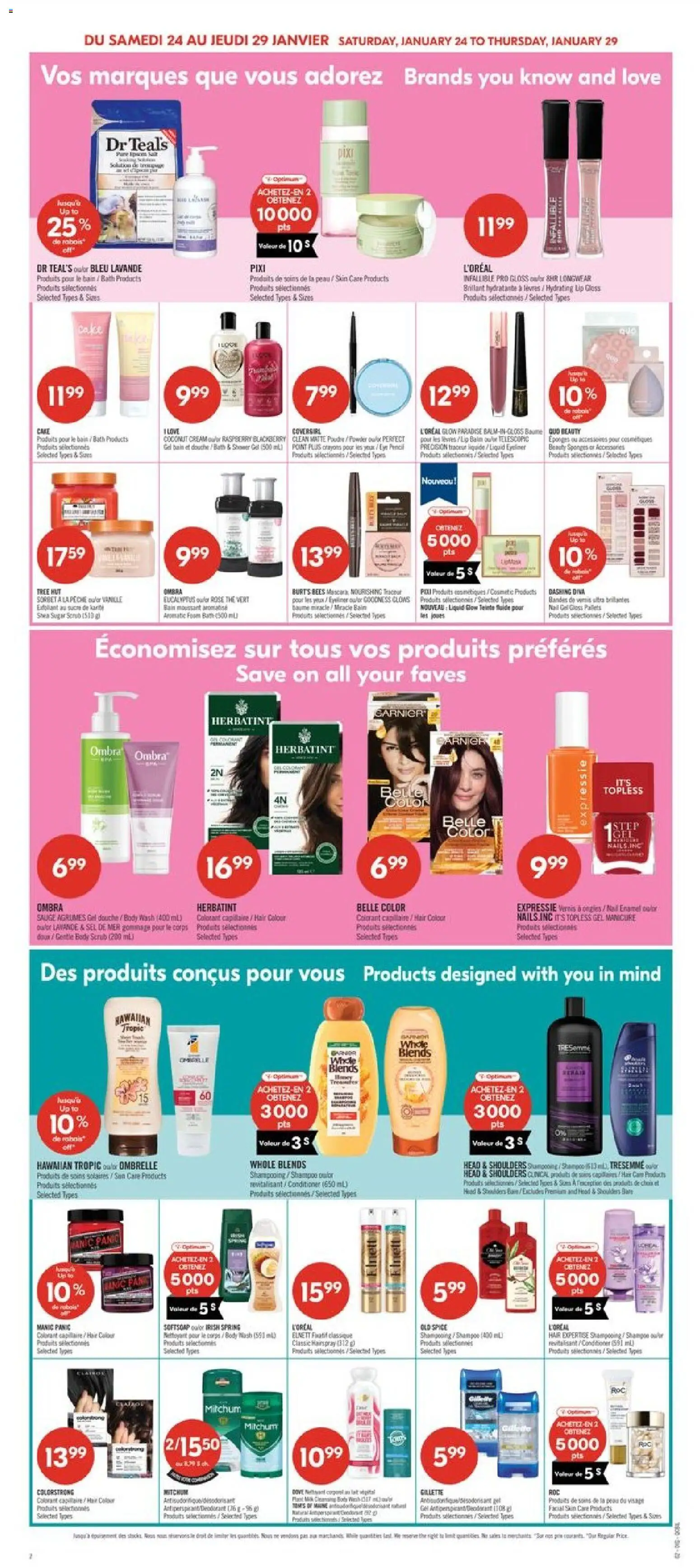 Pharmaprix flyer valid from 23.01.2026 | Page: 14 | Products: Conditioner, Hair color, Sunscreen, Milk