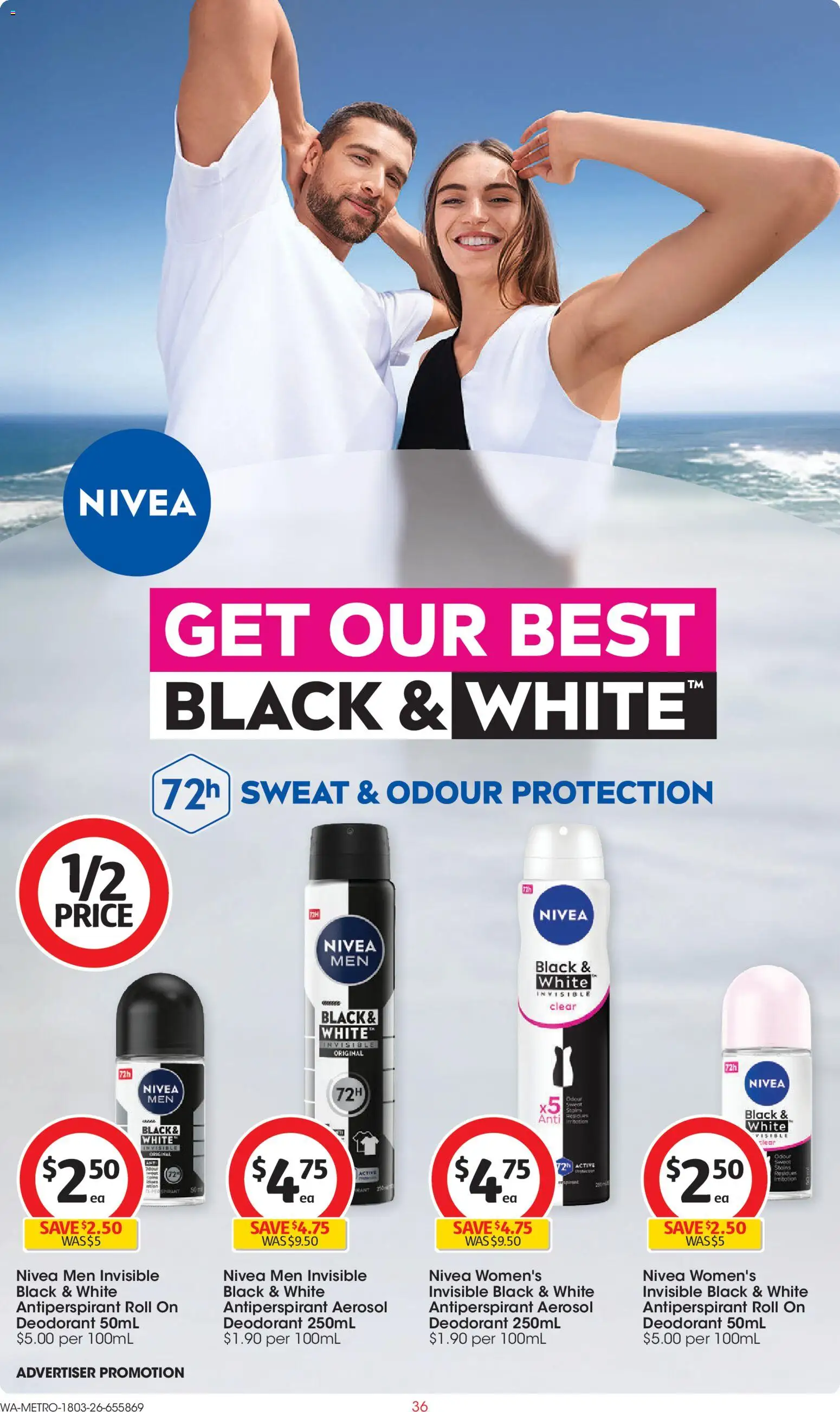 Coles catalogue - valid from 18.03.2026 | Page: 36 | Products: Deodorant, Antiperspirant