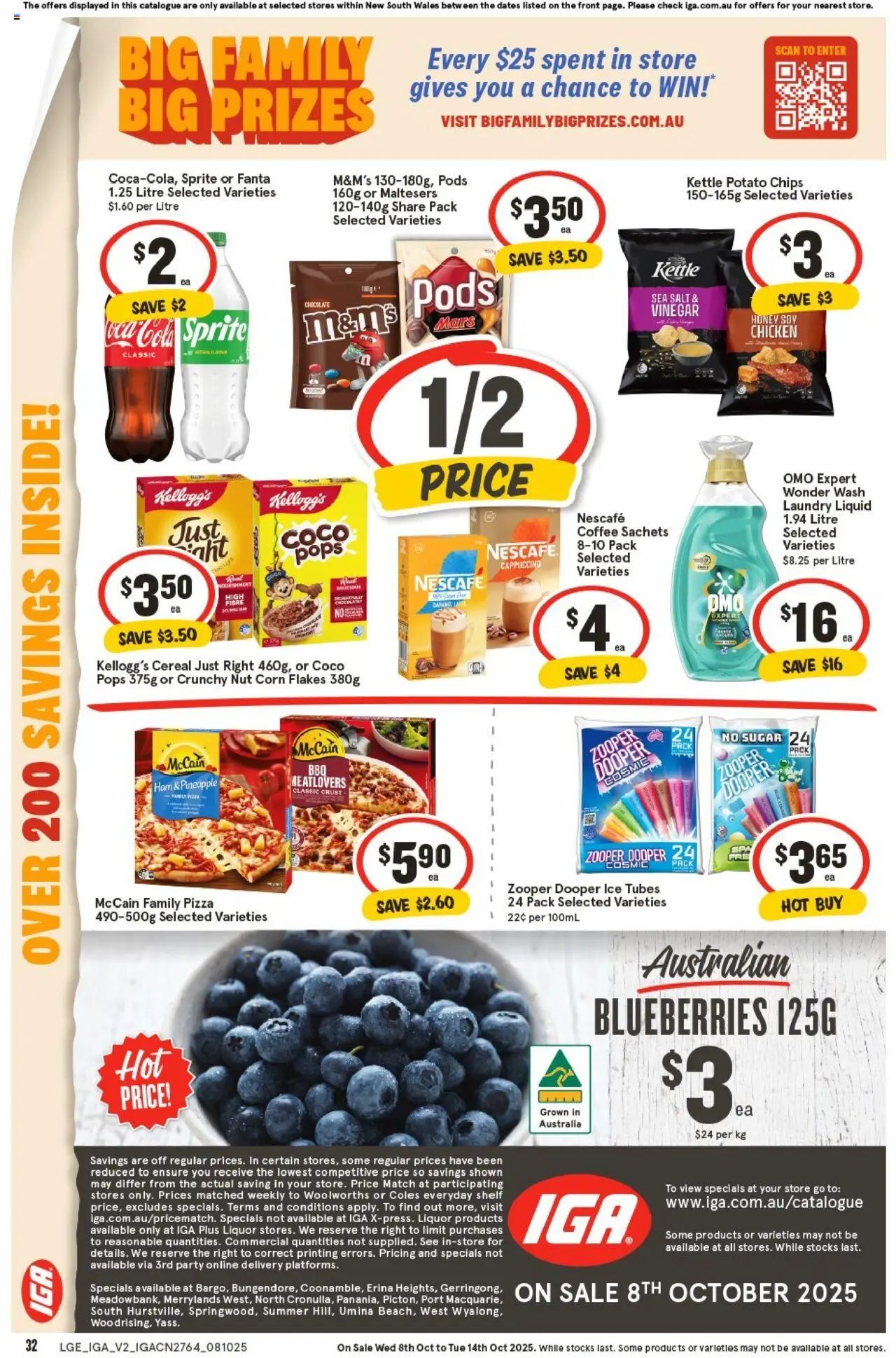 IGA catalogue - valid from 08.10.2025 | Page: 35 | Products: Shelf, Pizza, Coca Cola, Cereal