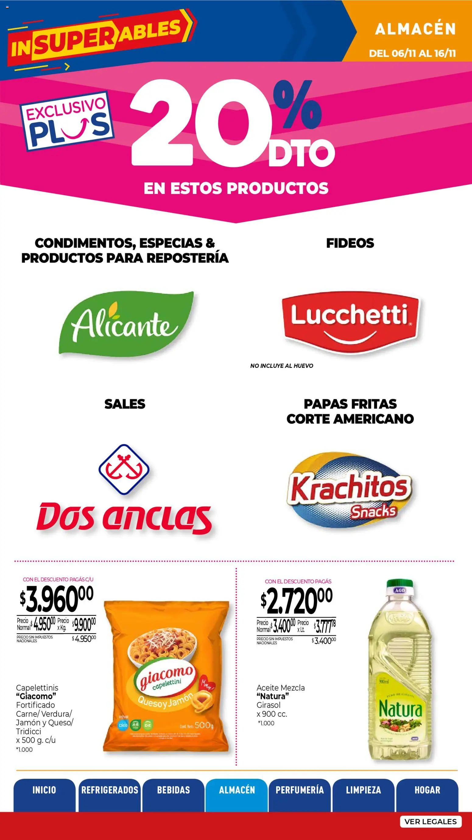 La Anonima catálogo │ válido desde el 06.11.2025 | Página: 25 | Productos: Aceite, Huevo, Sales, Jamón