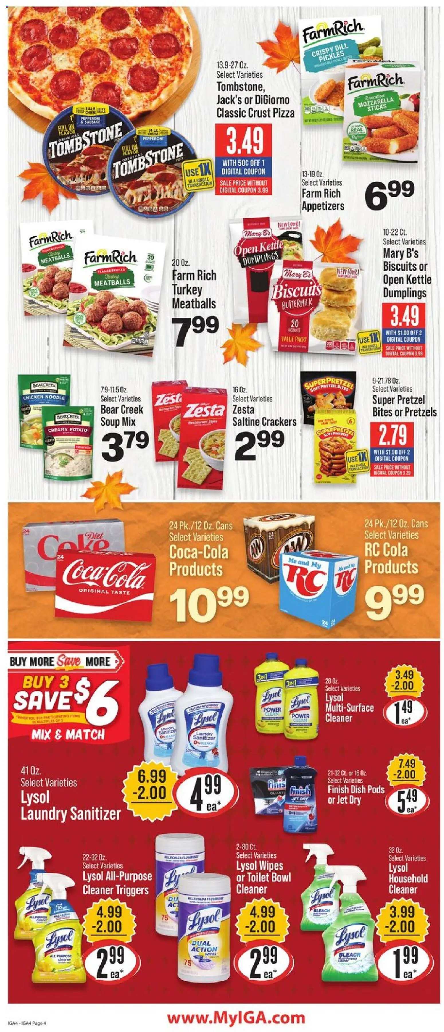 IGA Weekly Ad - valid from 29.10.2025 | Page: 4 | Products: Pizza, Dill, Kettle