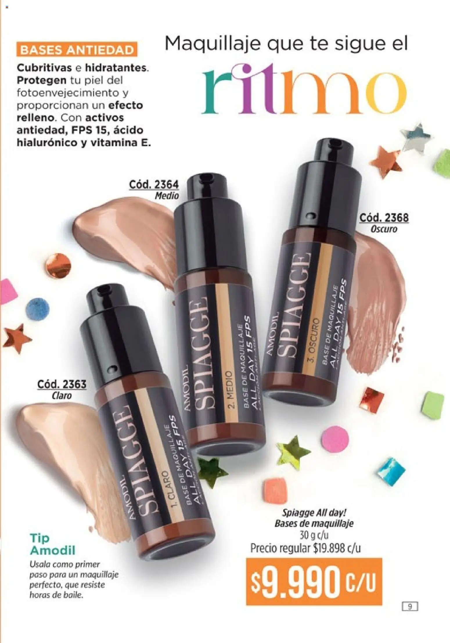 Catálogo Amodil Campaña 3 │ válido desde el 01.03.2026 | Página: 9 | Productos: Base de maquillaje, Maquillaje, Té