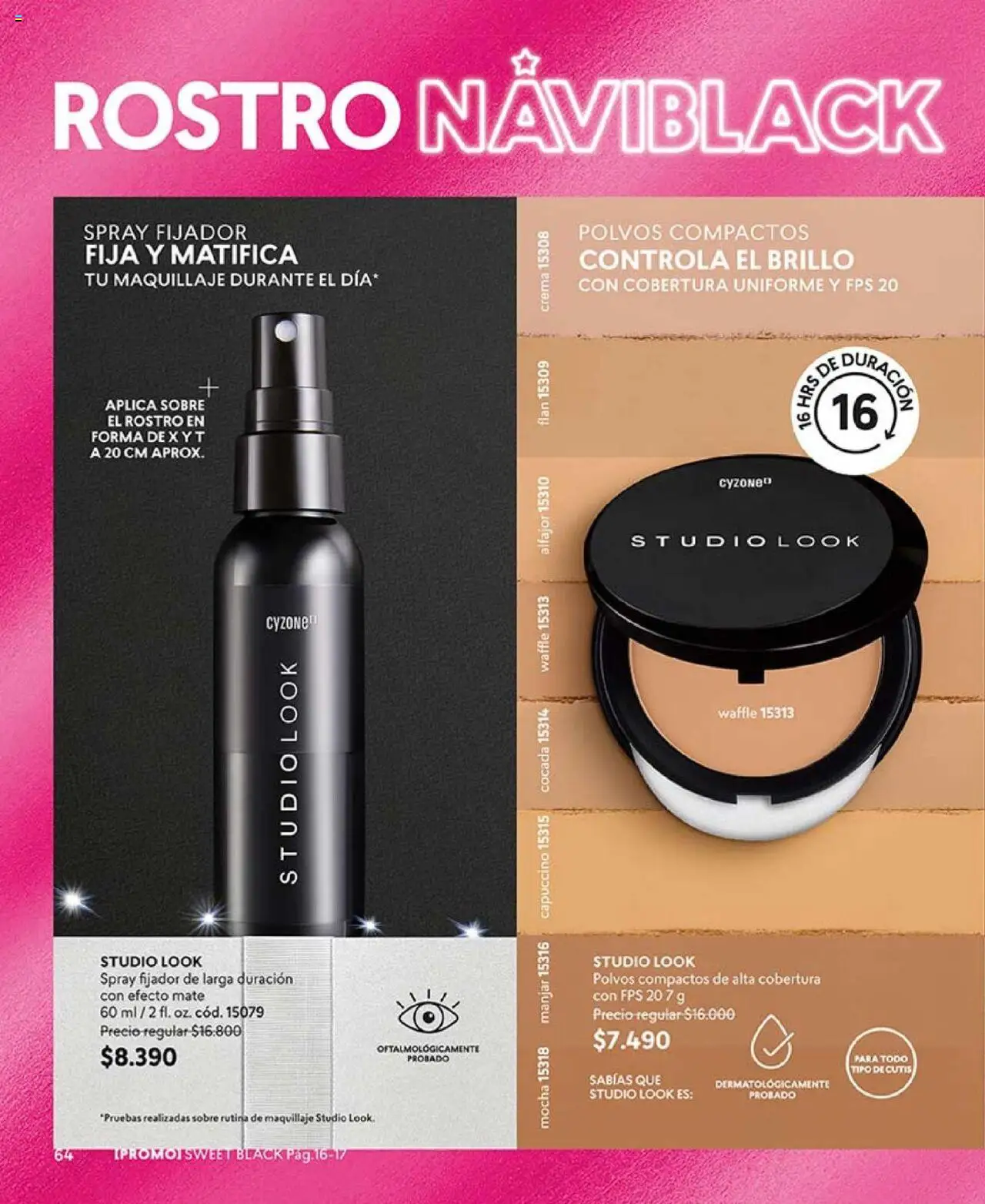 Catálogo CyZone Campaña 17 │ válido desde el 14.10.2025 | Página: 64 | Productos: Fijador, Maquillaje, Mate, Sobre