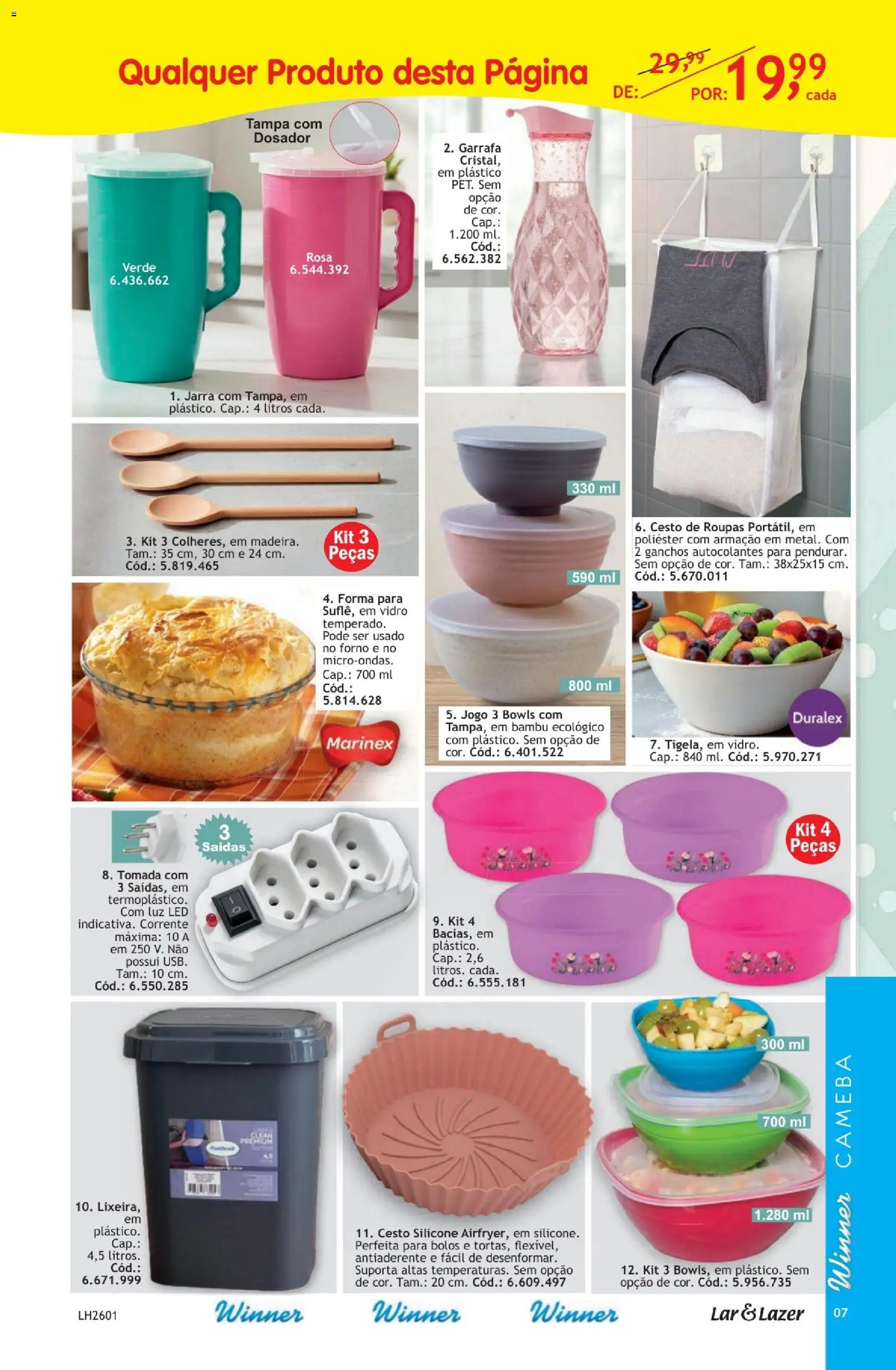 Quatro Estações Folheto - válido de 01.04.2026 | Página: 7 | Produtos: Forno, Roupas, Cesto de roupas, Jarra