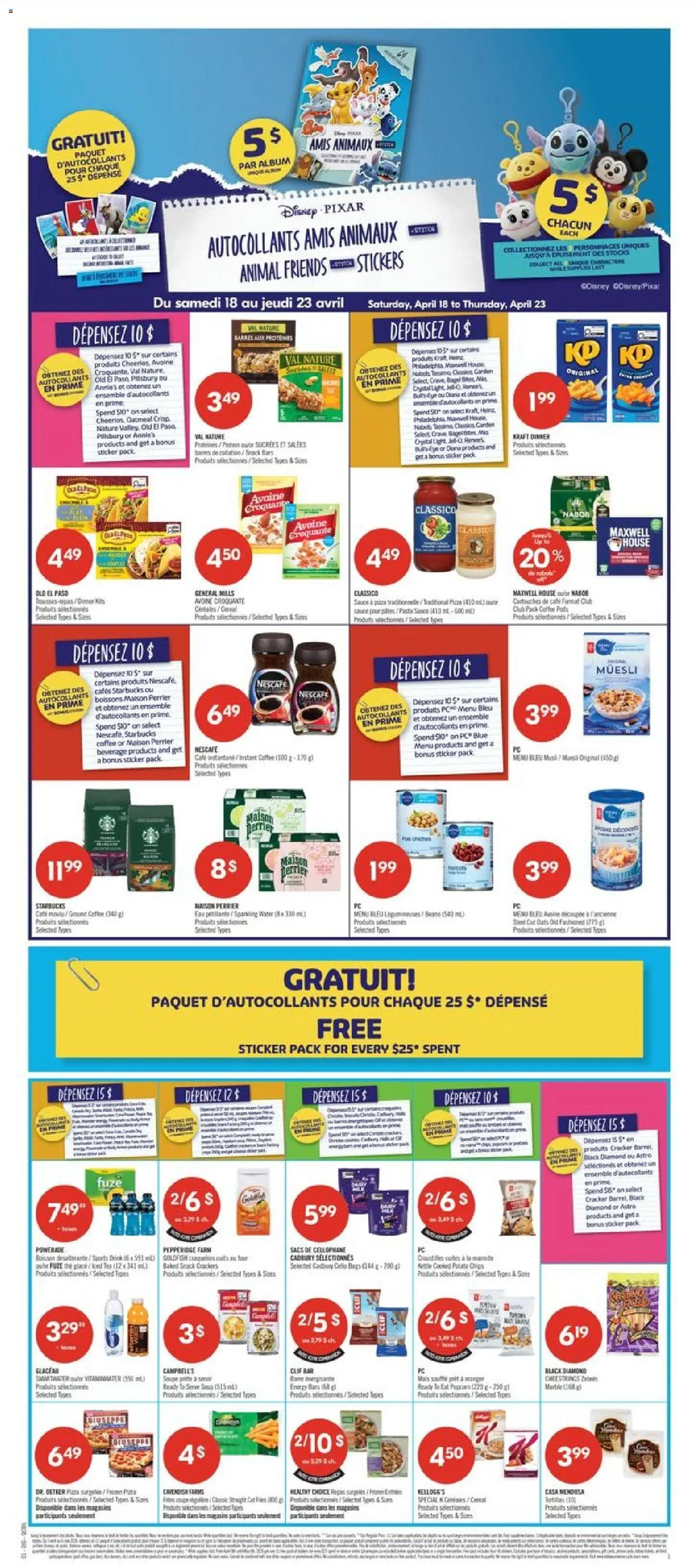 Pharmaprix flyer valid from 17.04.2026 | Page: 1 | Products: Cable, Kettle, Coffee, Pizza