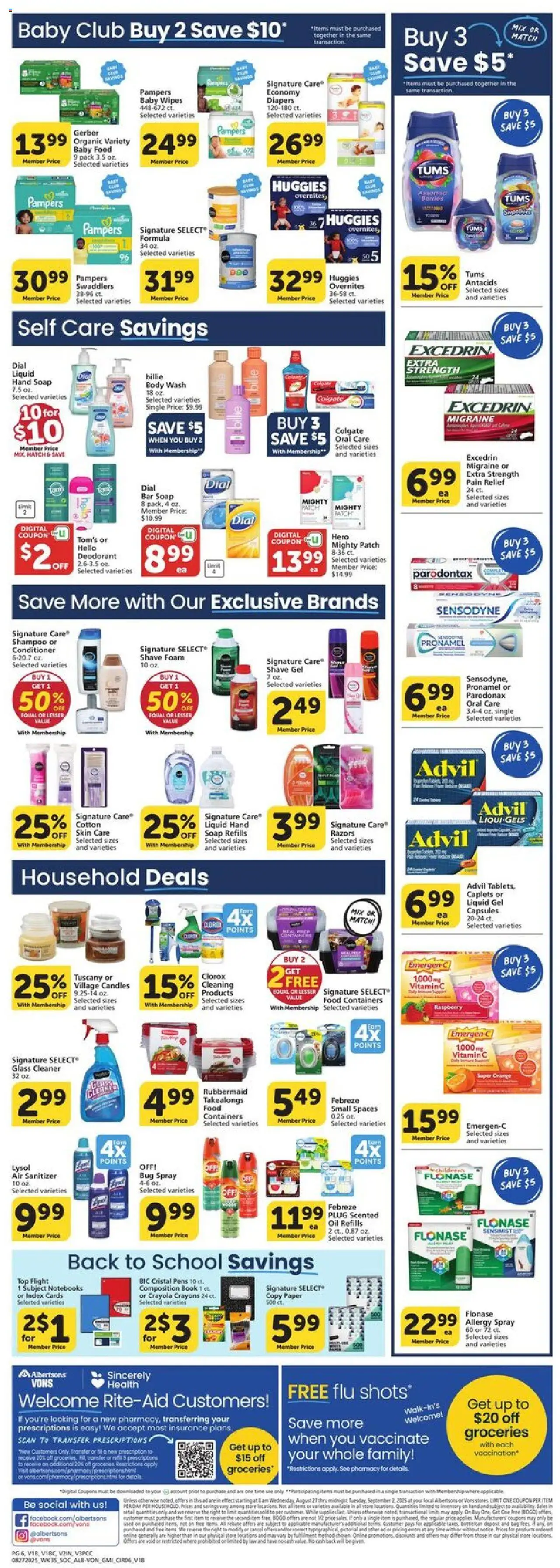 Vons Weekly Ad - valid from 27.08.2025 | Page: 5 | Products: Vitamin, Conditioner, Bar Soap, Body Wash