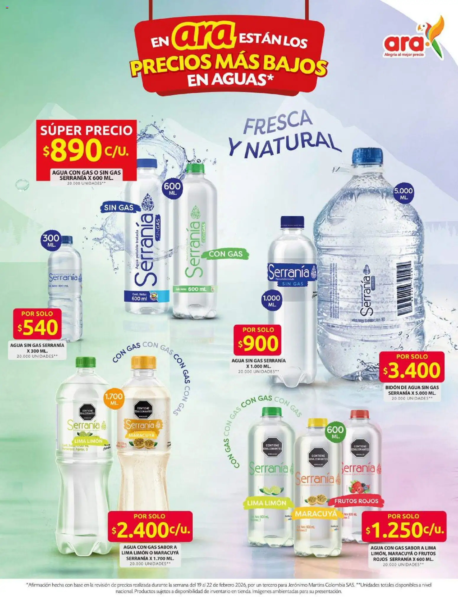 Ara revista - valida desde el 24.02.2026 | Página: 6 | Productos: Agua, Limón, Maracuyá
