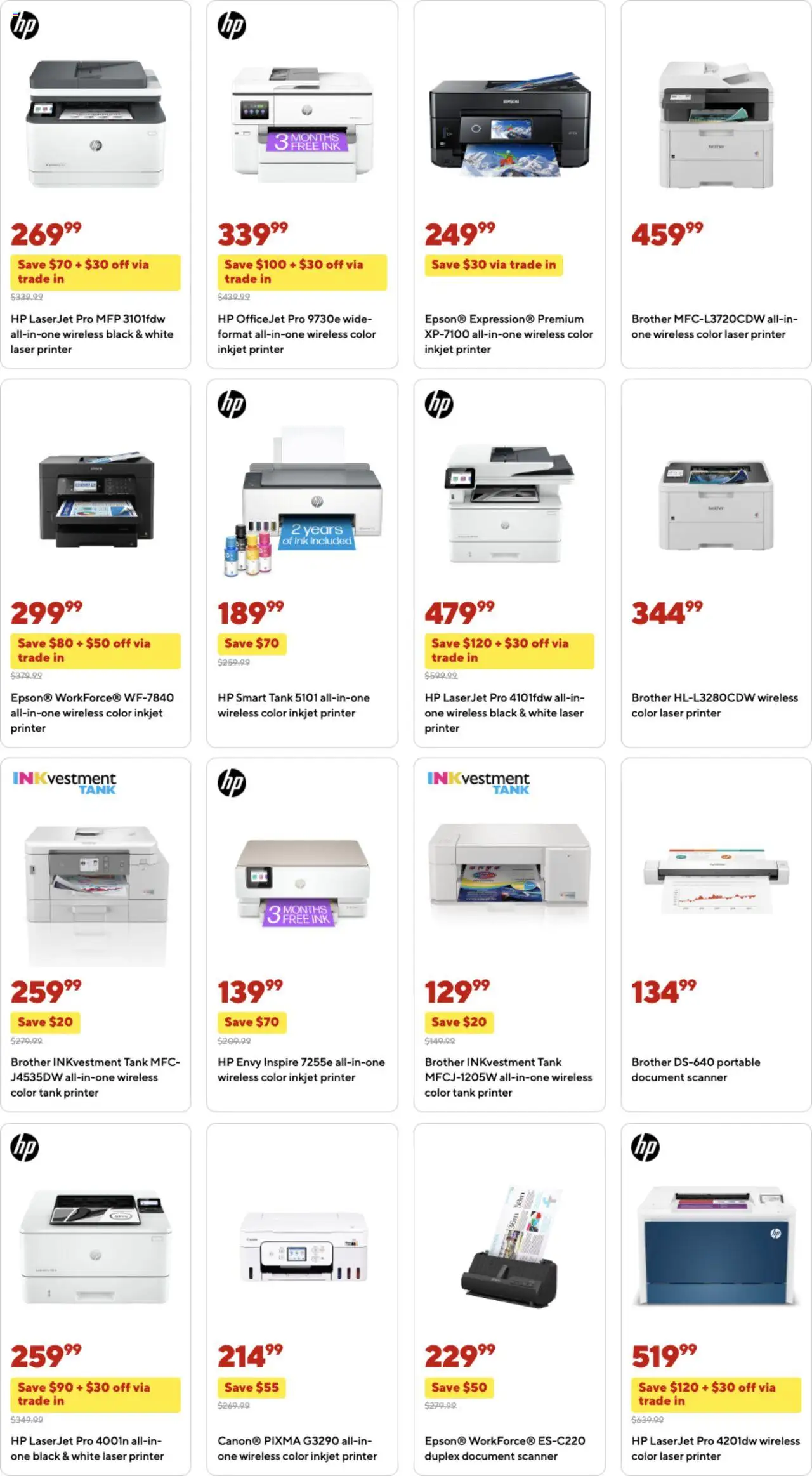Staples Weekly Ad - valid from 03.08.2025 | Page: 7 | Products: Ink, Printer, Scanner