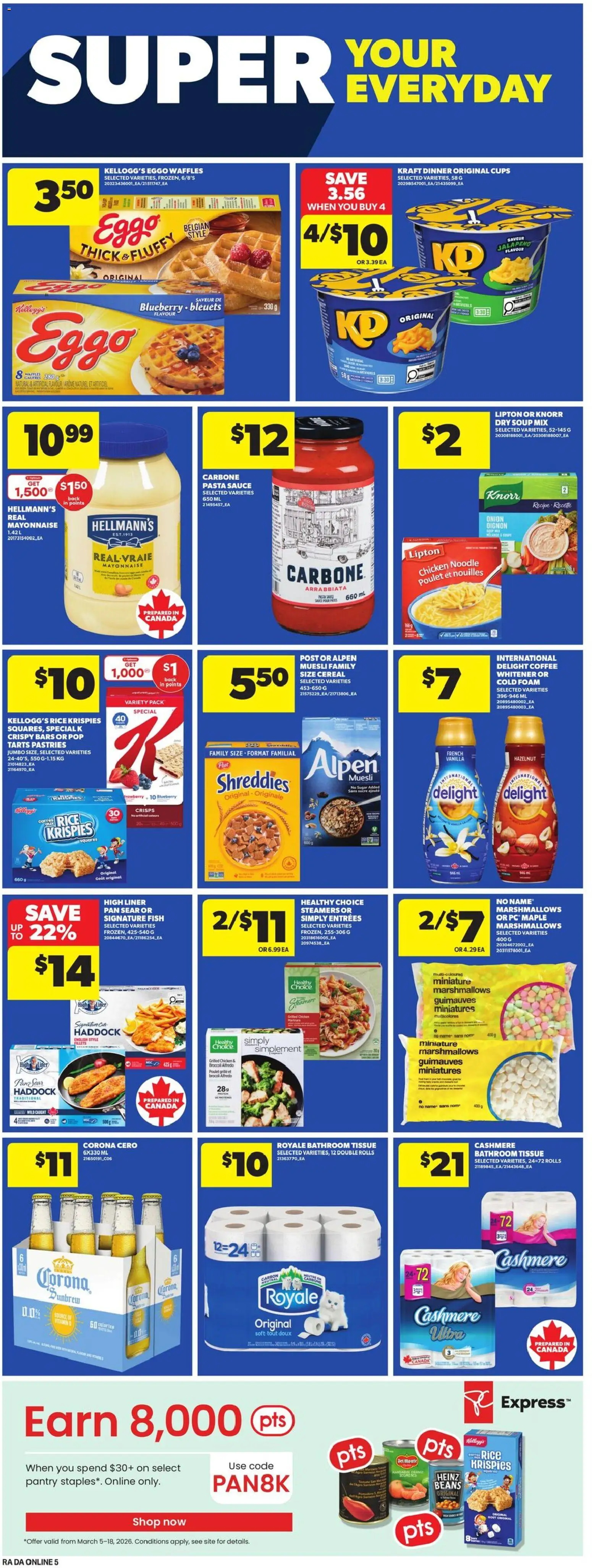 Atlantic Superstore flyer valid from 05.03.2026 | Page: 15 | Products: Rice, Pasta, Coffee, Chicken