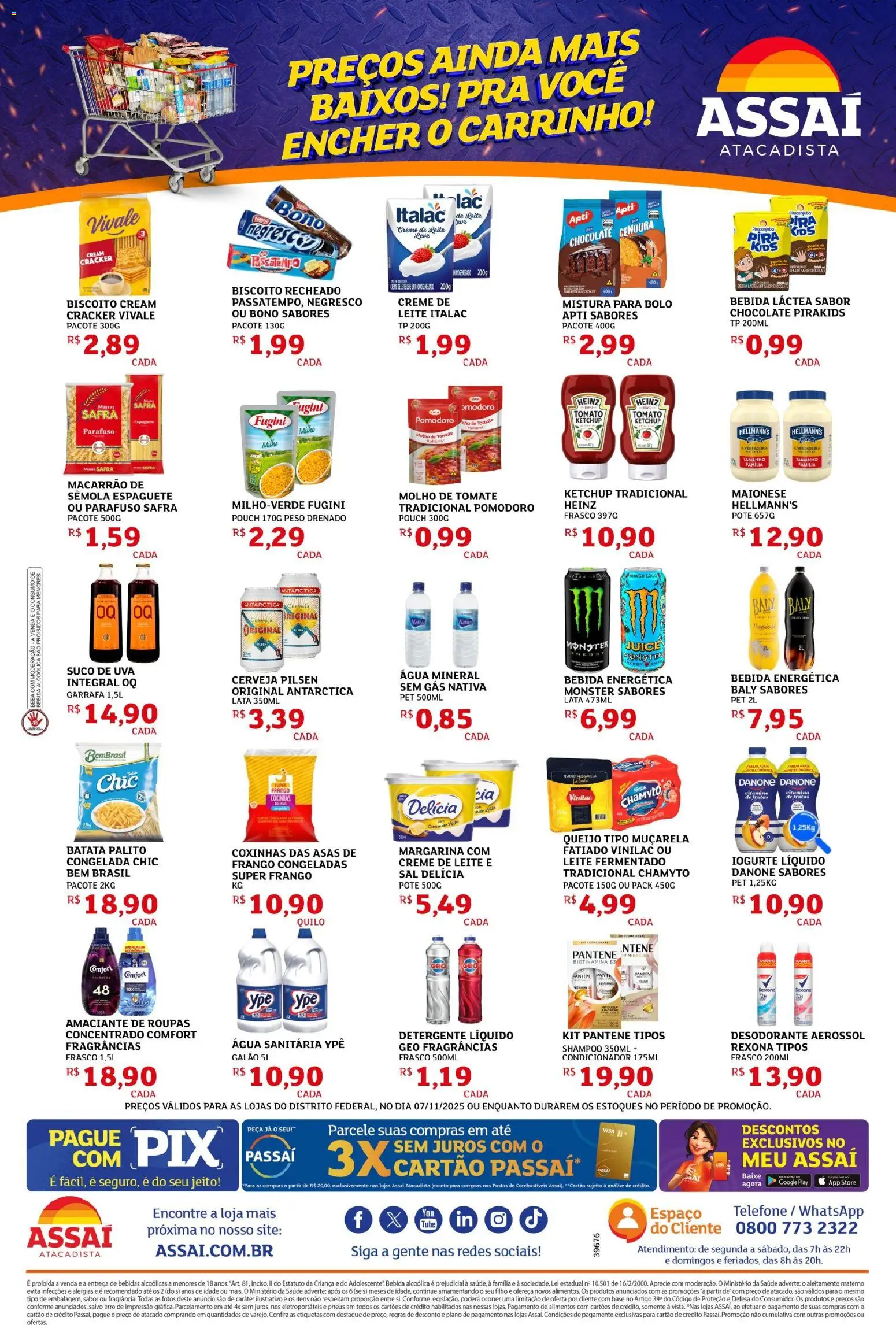 Assaí Atacadista Folheto - válido de 07.11.2025 | Página: 2 | Produtos: Molho de tomate, Amaciante de roupas, Ketchup, Creme