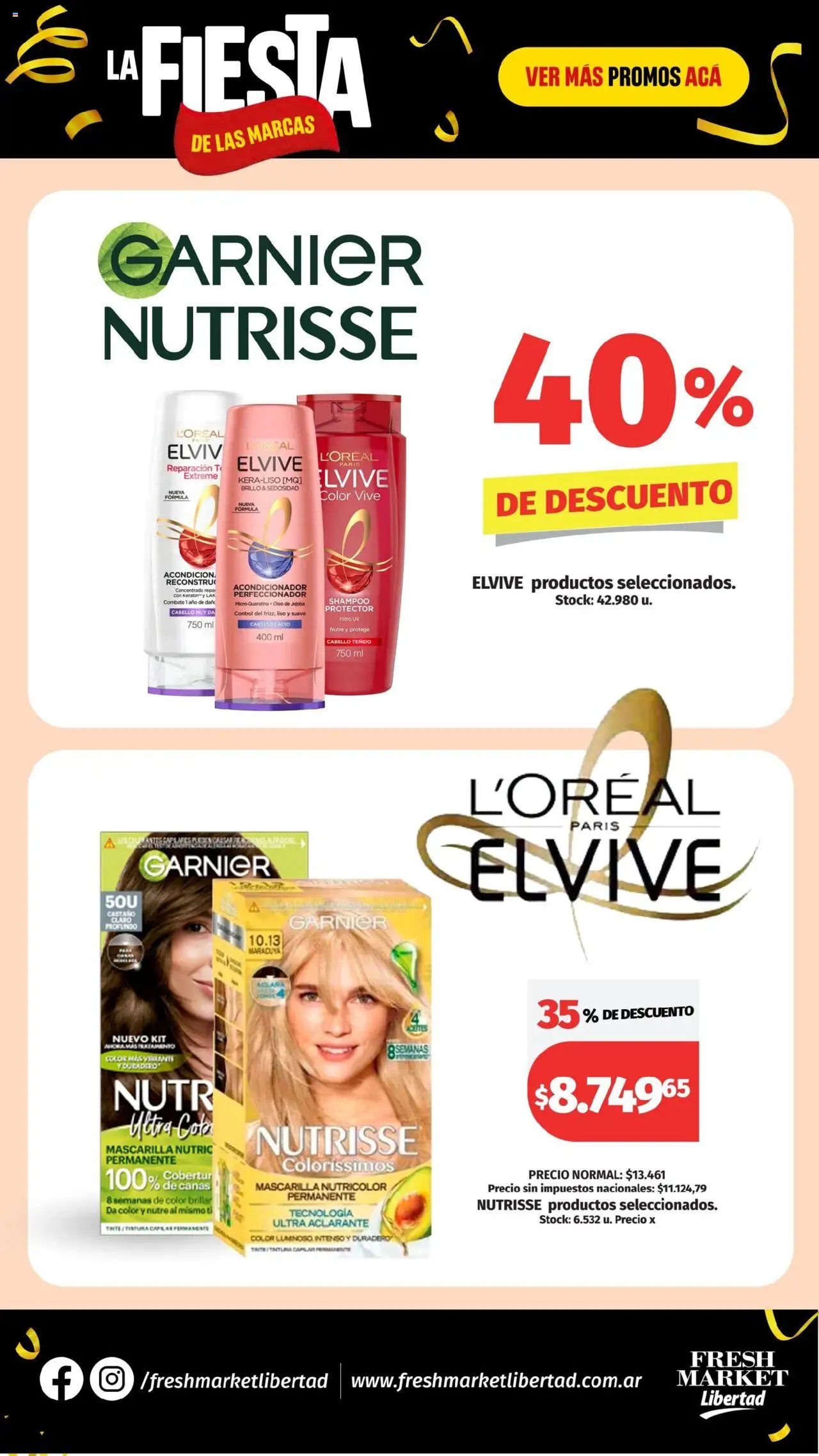 Hipermercado Libertad - La Fiesta  - Fresh │ válido desde el 26.06.2025 | Página: 27 | Productos: Mascarilla, Acondicionador, Brillo, Perfeccionador