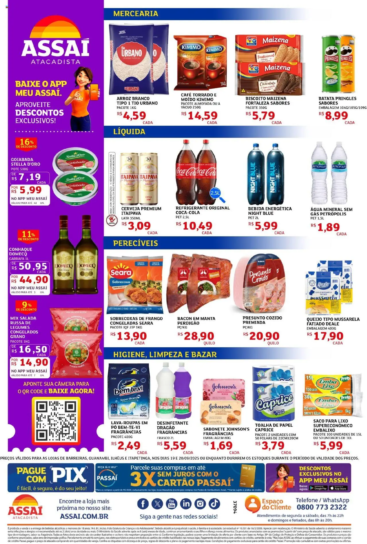 Assaí Atacadista Folheto - válido de 19.09.2025 | Página: 2 | Produtos: Pó, Almofada, Pneus, Água mineral