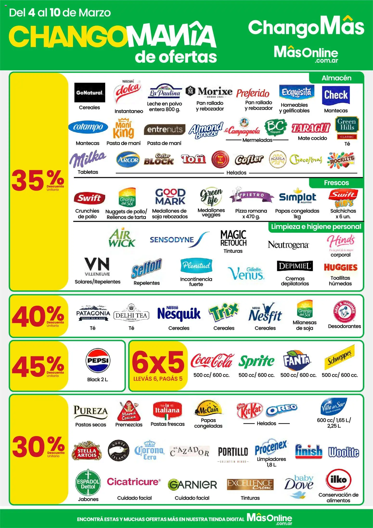 Changomas ofertas │ válido desde el 04.03.2026 | Página: 3 | Productos: Cocina, Leche, Pizza, Pasta