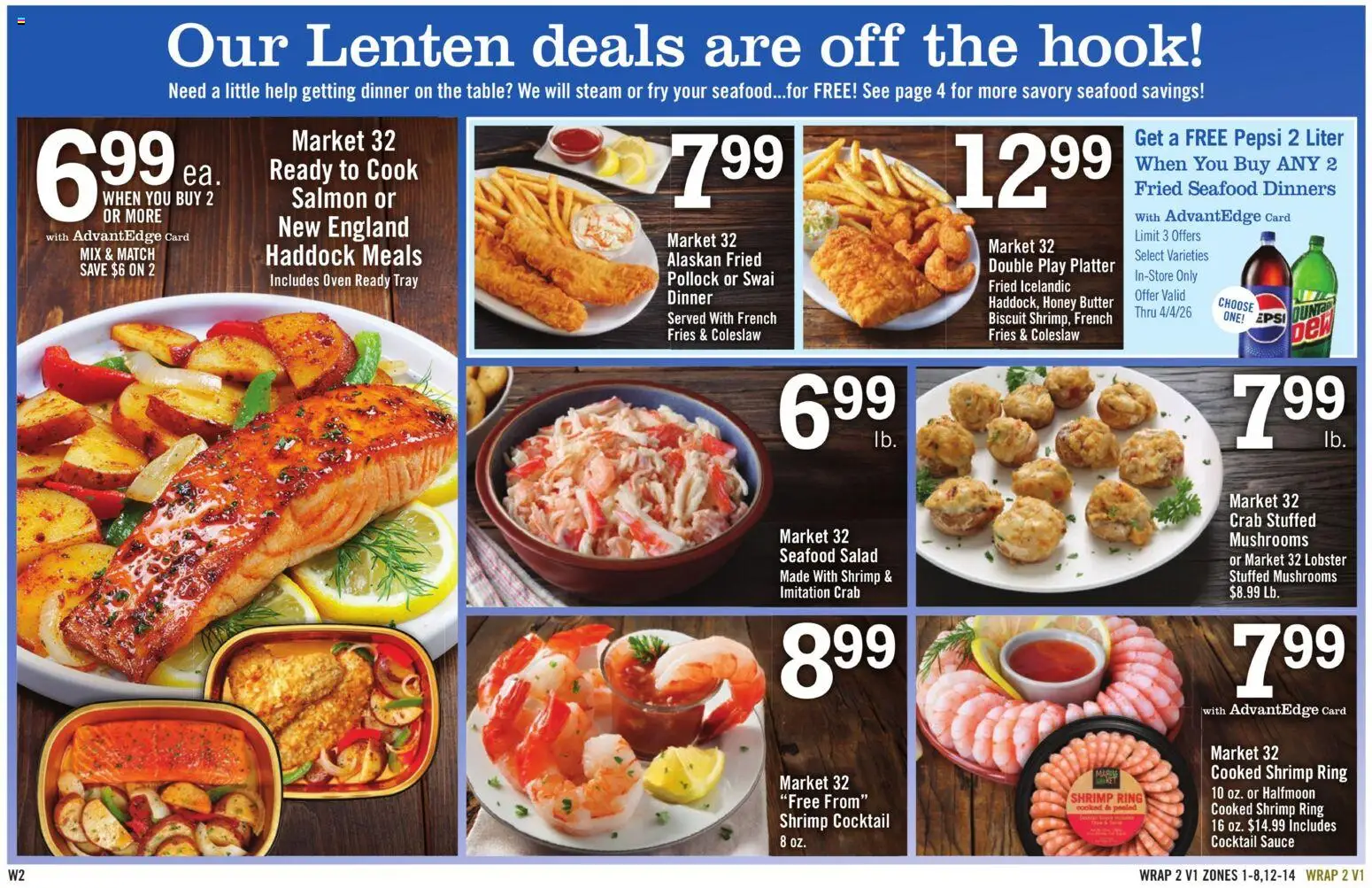 Price Chopper Weekly Ad - valid from 22.03.2026 | Page: 14 | Products: Hook, Ring, Butter, Salad